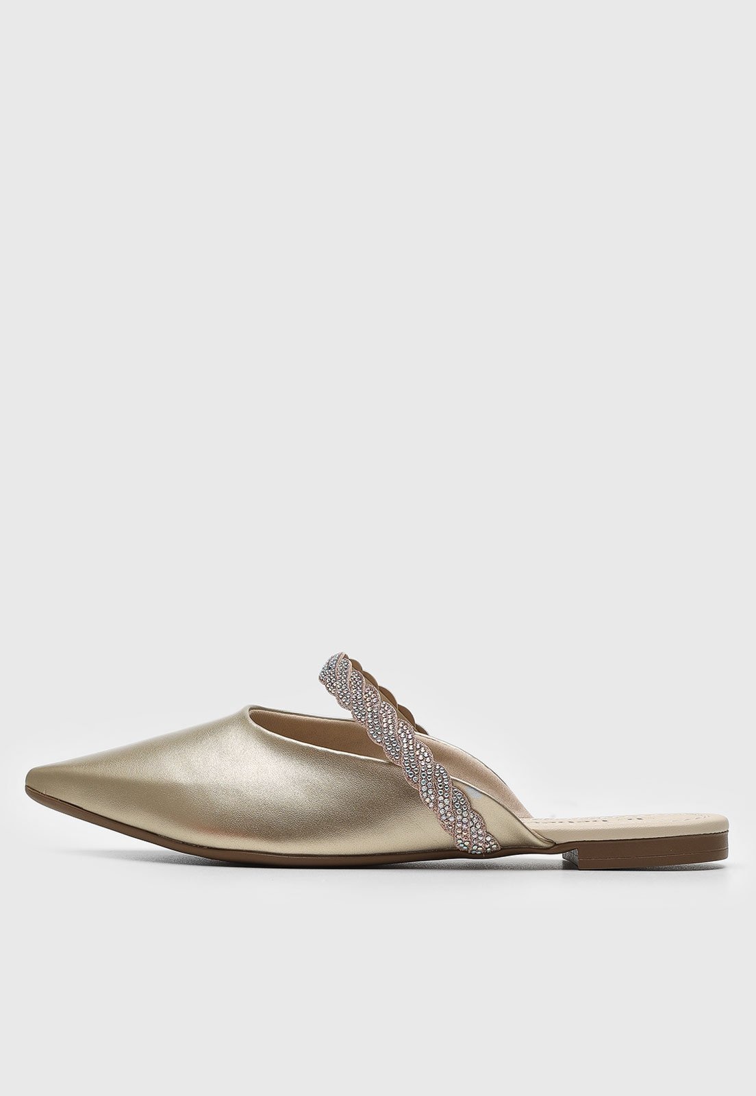 Imagem principal Sapatilha Feminina cê Tira com Pedrarias Dourada BEBECÊ dourado