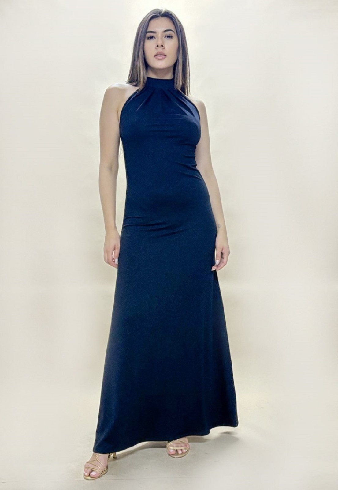 Imagem principal Vestido Longo Malha Estampa Marinho Cabanafree azul