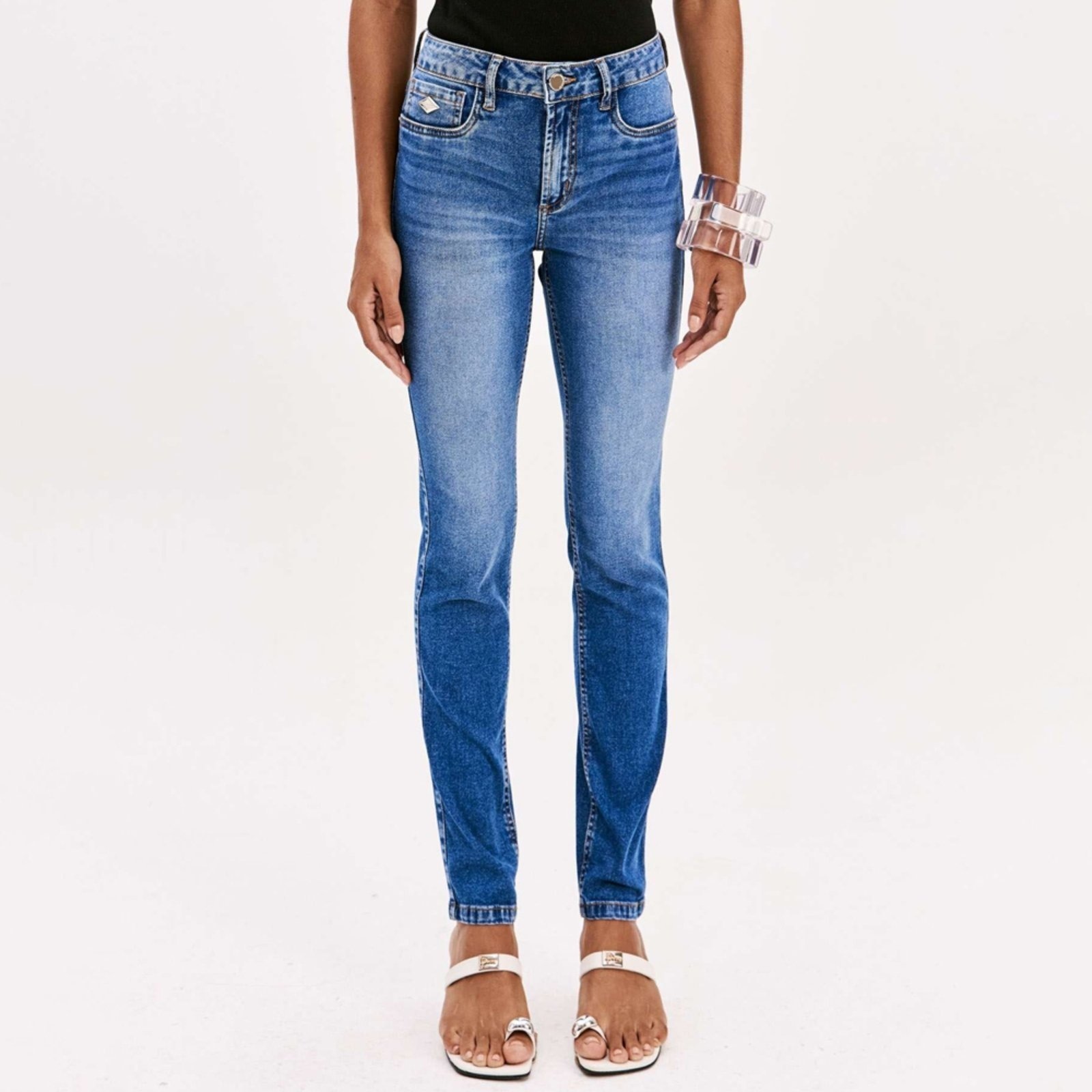 Imagem principal Calça Jeans Easy Lança Perfume Skinny Hig Pr26 Feminino Easy Lança perfume azul