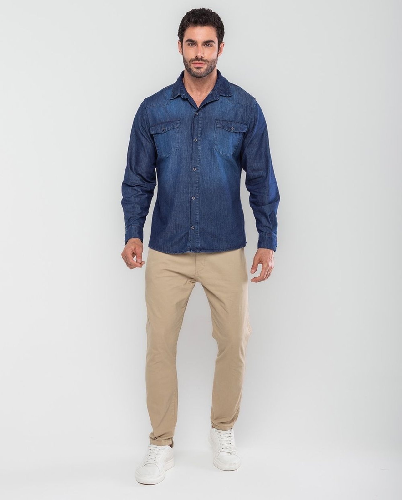 Imagem principal Calça Sarja Chino Masculina Premium 11201 Capuccino Consciência marrom