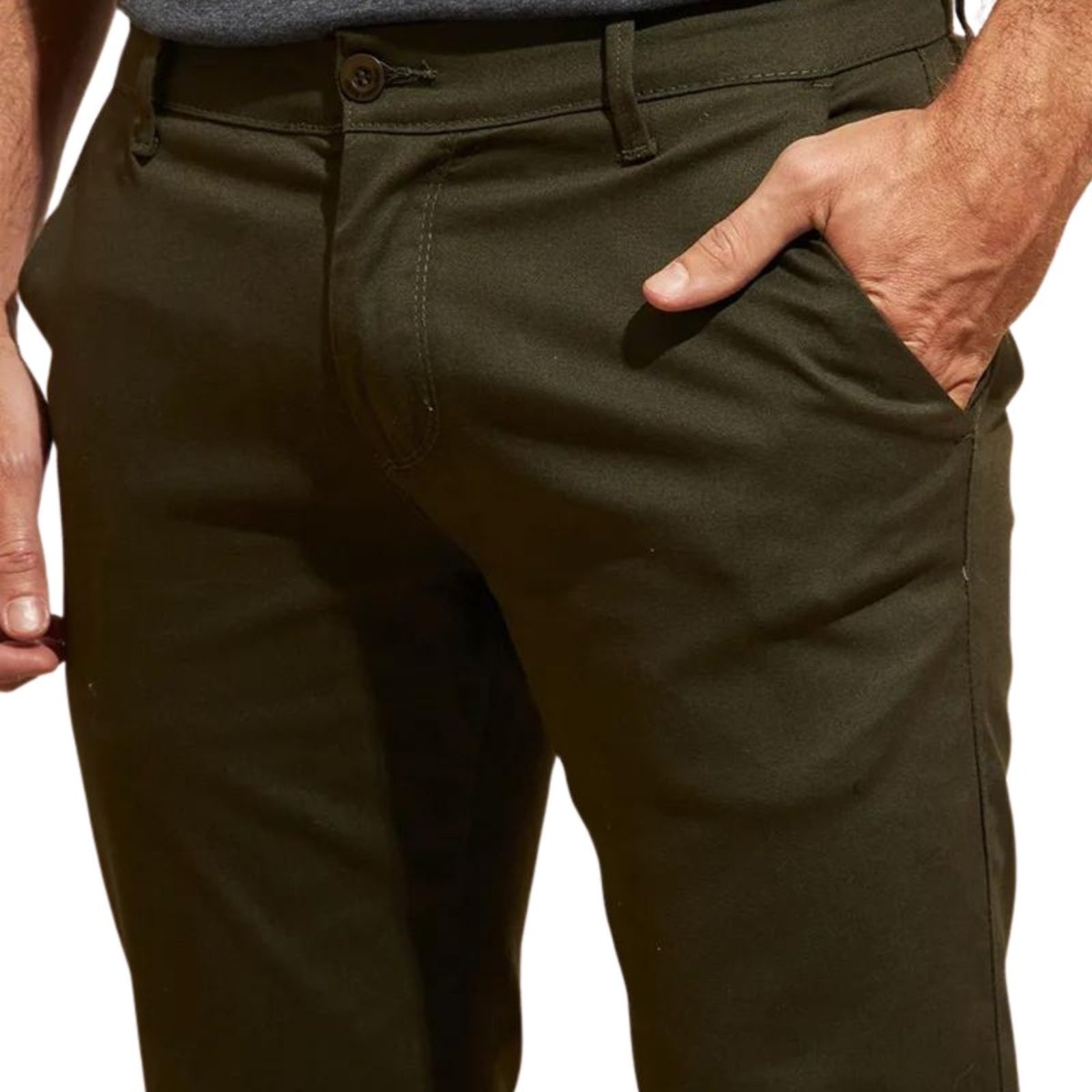Imagem principal Calça de Sarja FMF Chino Com Bolso Traseiro Embutido Casual Militar FMF verde