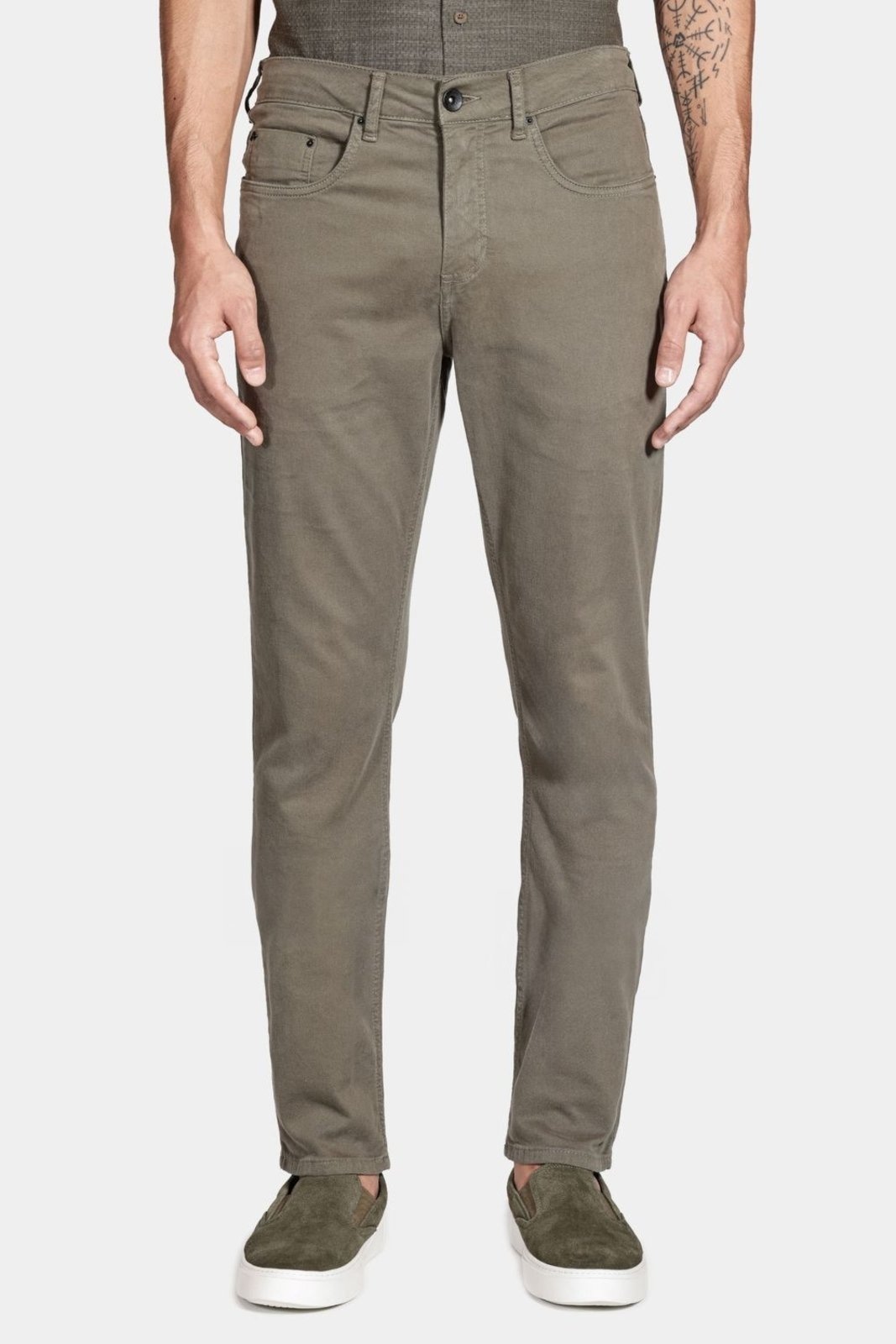 Imagem principal Calça Jeans Aramis Slim Moletom Color Militar - 40 Aramis verde