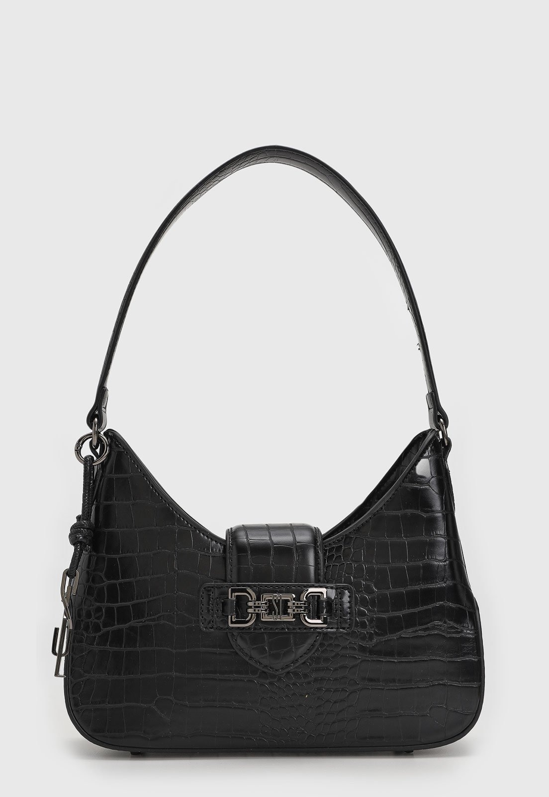 Imagem principal Bolsa Tiracolo Santa Lolla Logo Metalizado Preta Santa Lolla preto