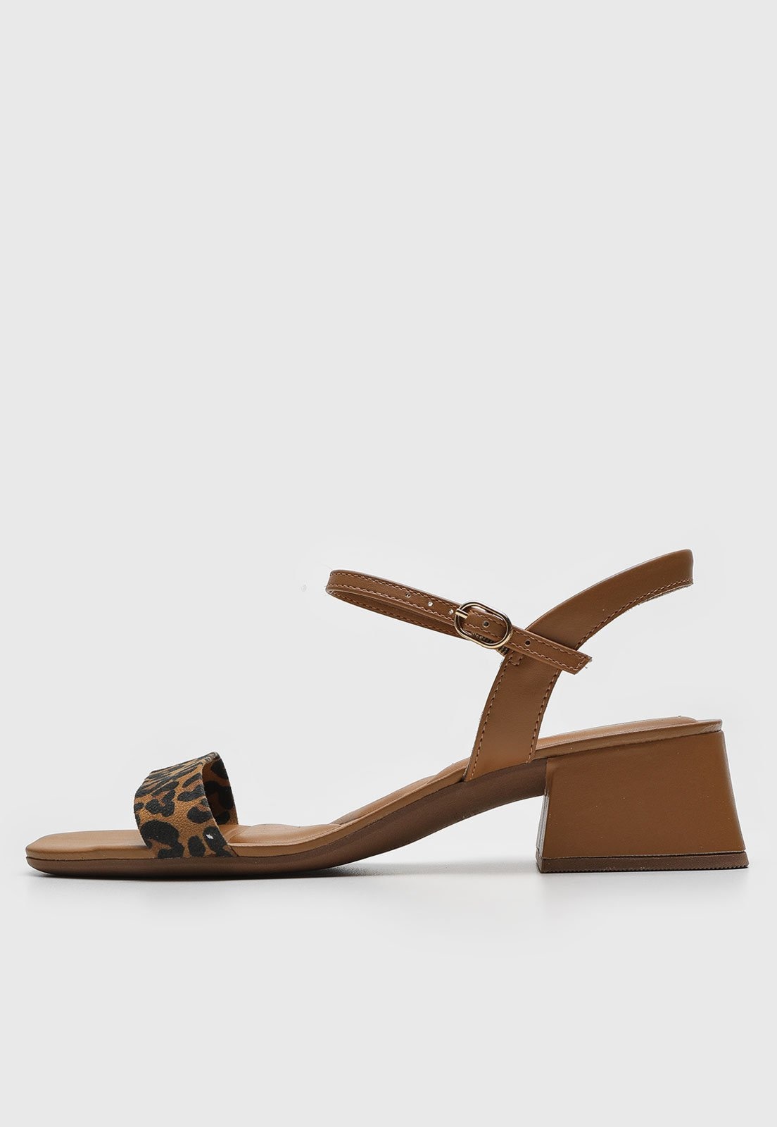 Imagem principal Sandália cê Animal print BEBECÊ caramelo