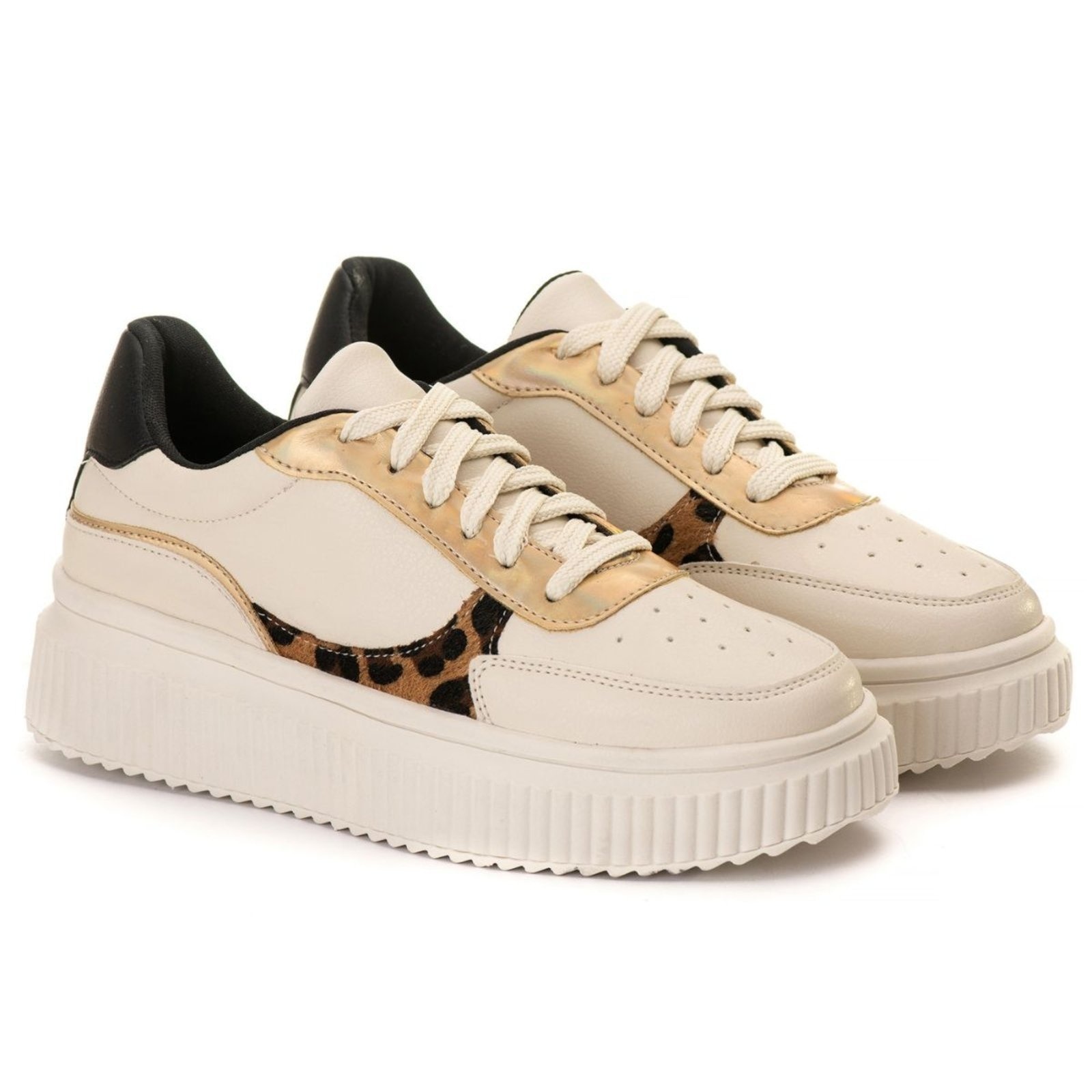 Imagem principal Tenis Creper Feminino Casual Conforto Off White Estilo Shoes off-white white