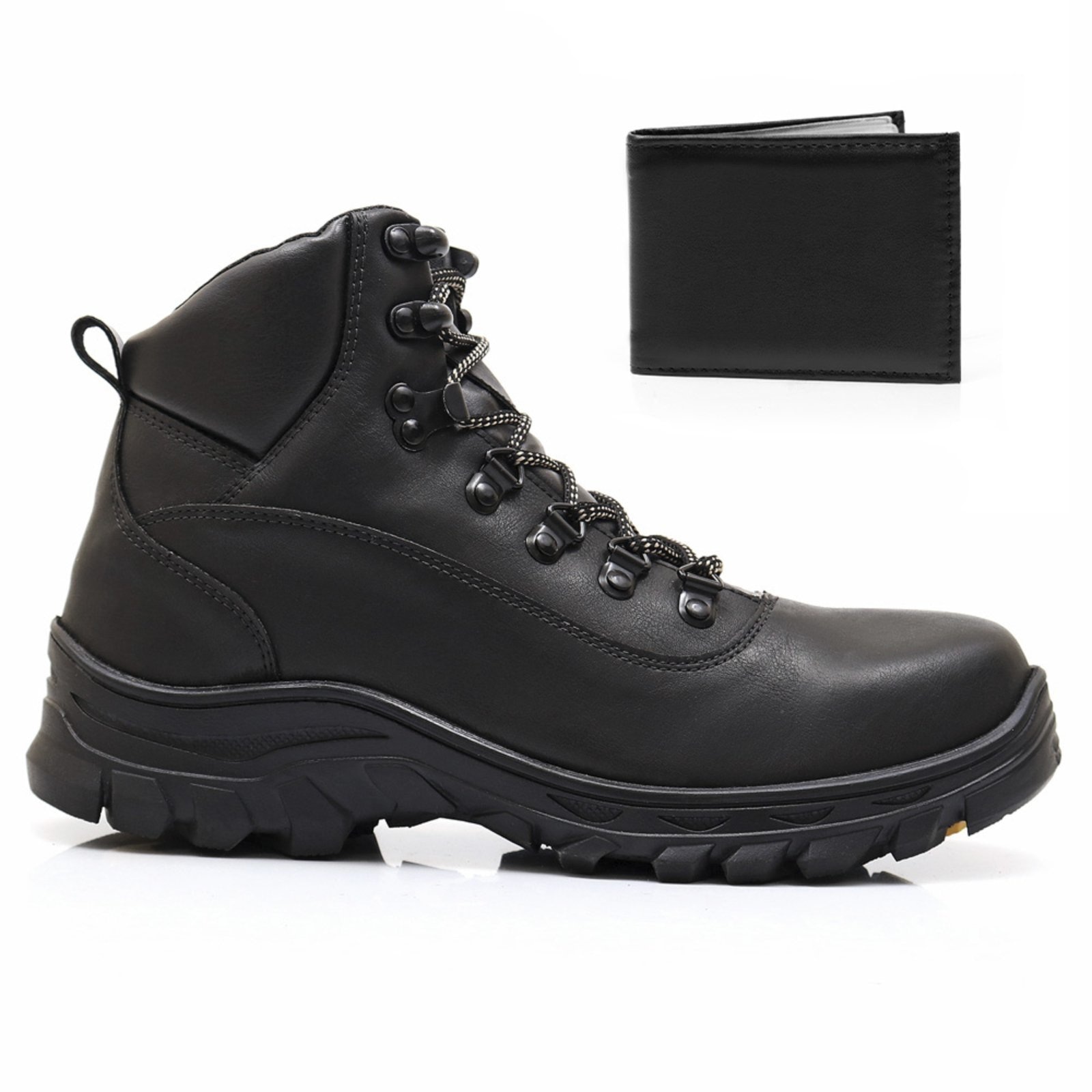 Imagem principal Bota Coturno Masculina Épico Adventure Cano Médio Conforto Com Carteira ÉPICO CALÇADOS preto