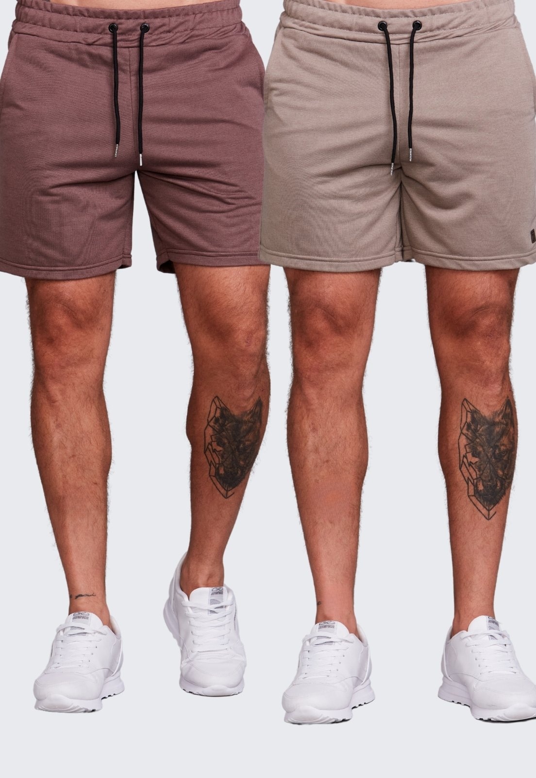 Imagem principal Kit 2 Shorts Moletinho Masculino Daze Modas Chumbo e Daze Modas cinza/marrom