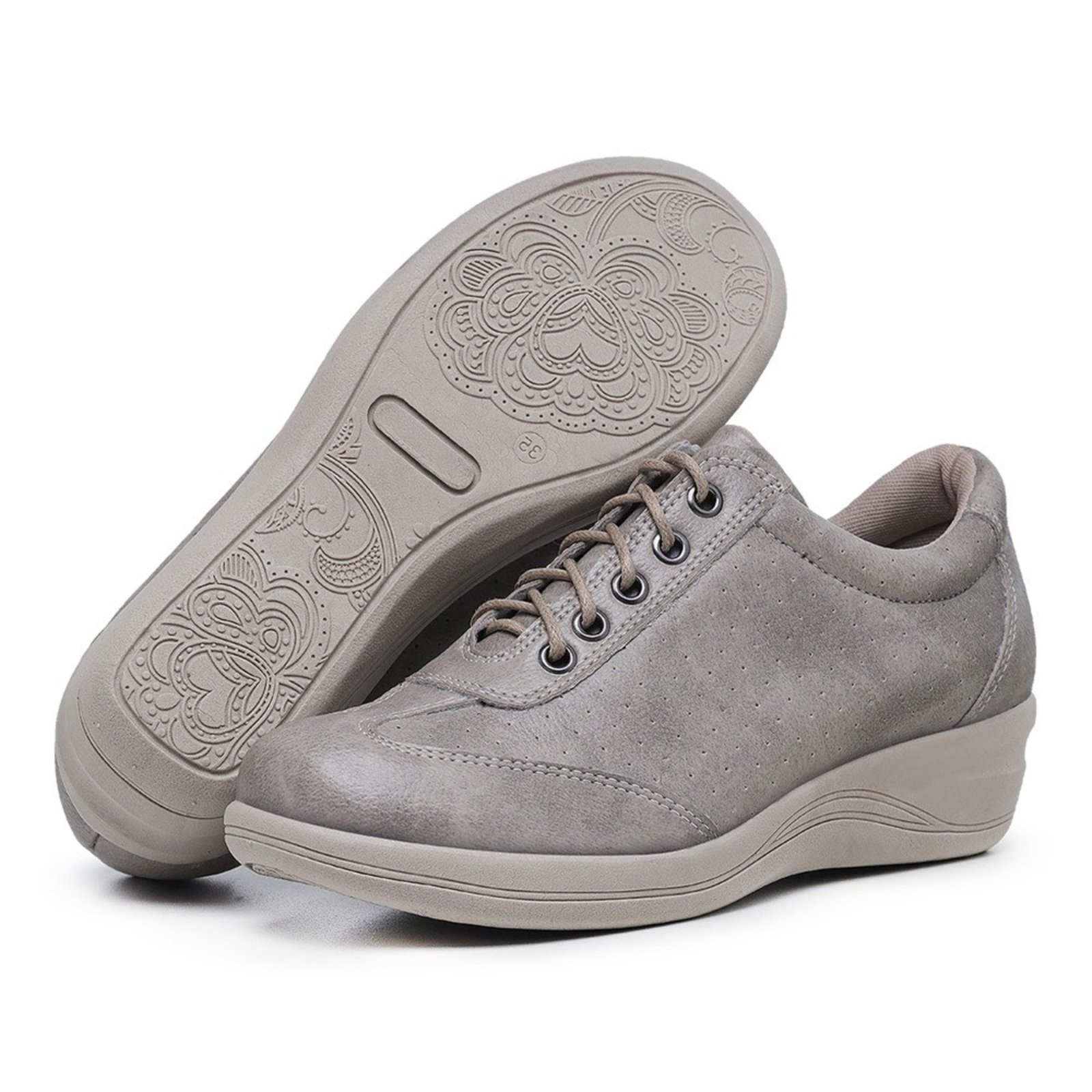 Imagem principal Tenis Ortopédico Conforto com Cadarço Feminino Marfim Yes Basic bege