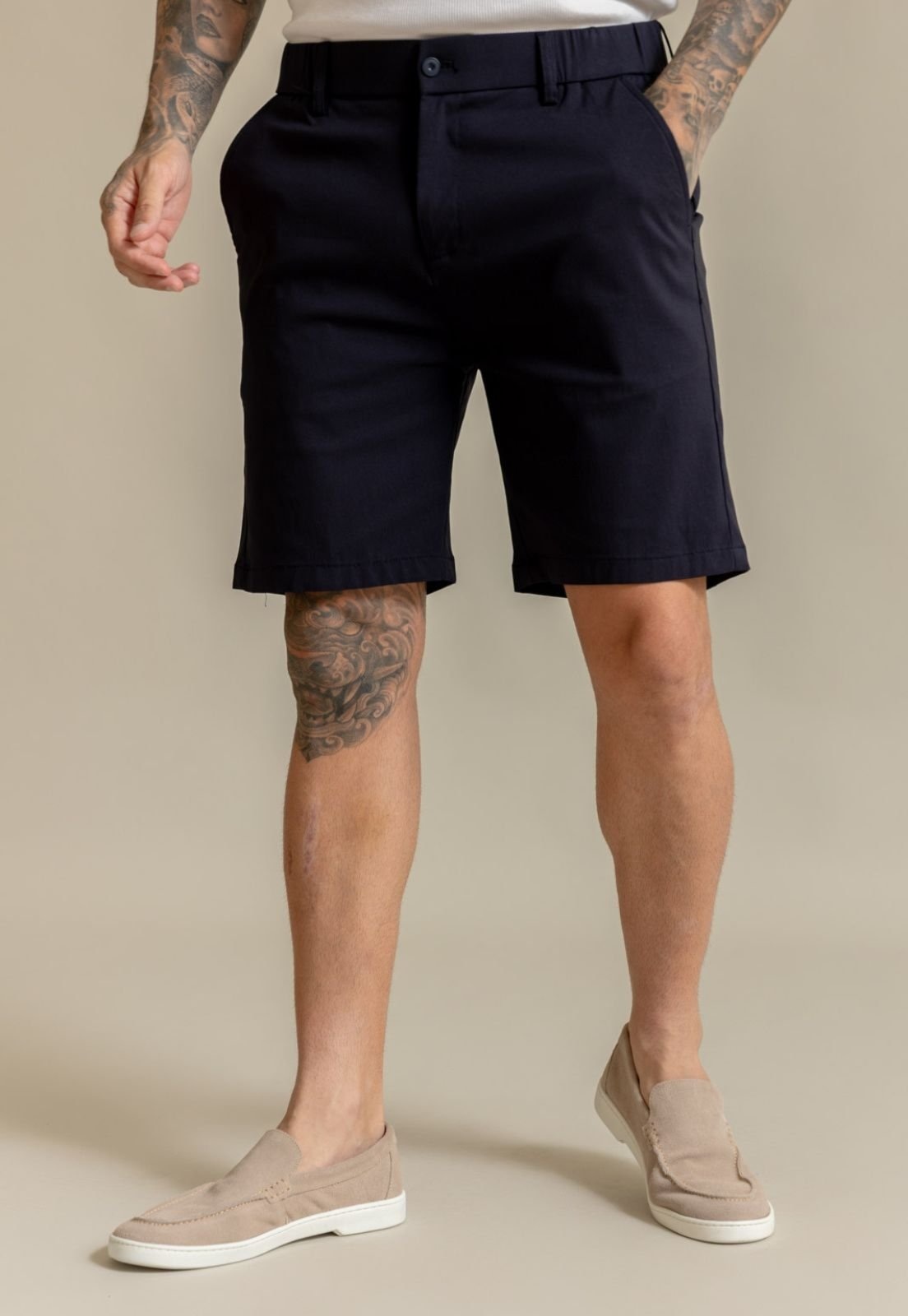 Imagem principal Bermuda Alfaiataria Masculina Slim Color Dialogo Marinho Dialogo Jeans azul marinho