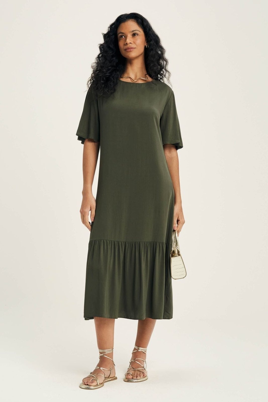 Imagem principal Vestido Feminino Com Decote Canoa Marialícia Marialícia verde