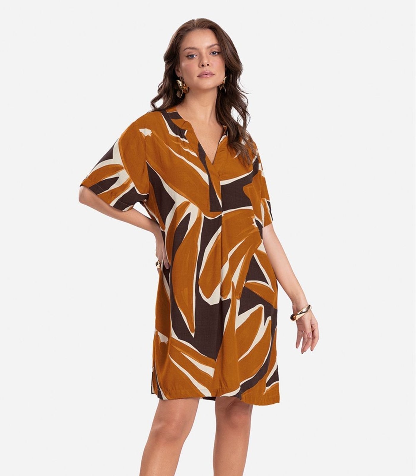 Imagem principal Vestido Curto Estampado Endless Endless marrom