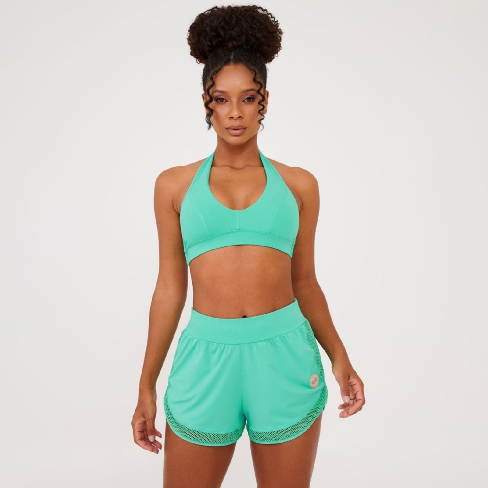 Imagem principal Short Soltinho Barra Tela Cacatua Poliamida Soft Donna Carioca verde