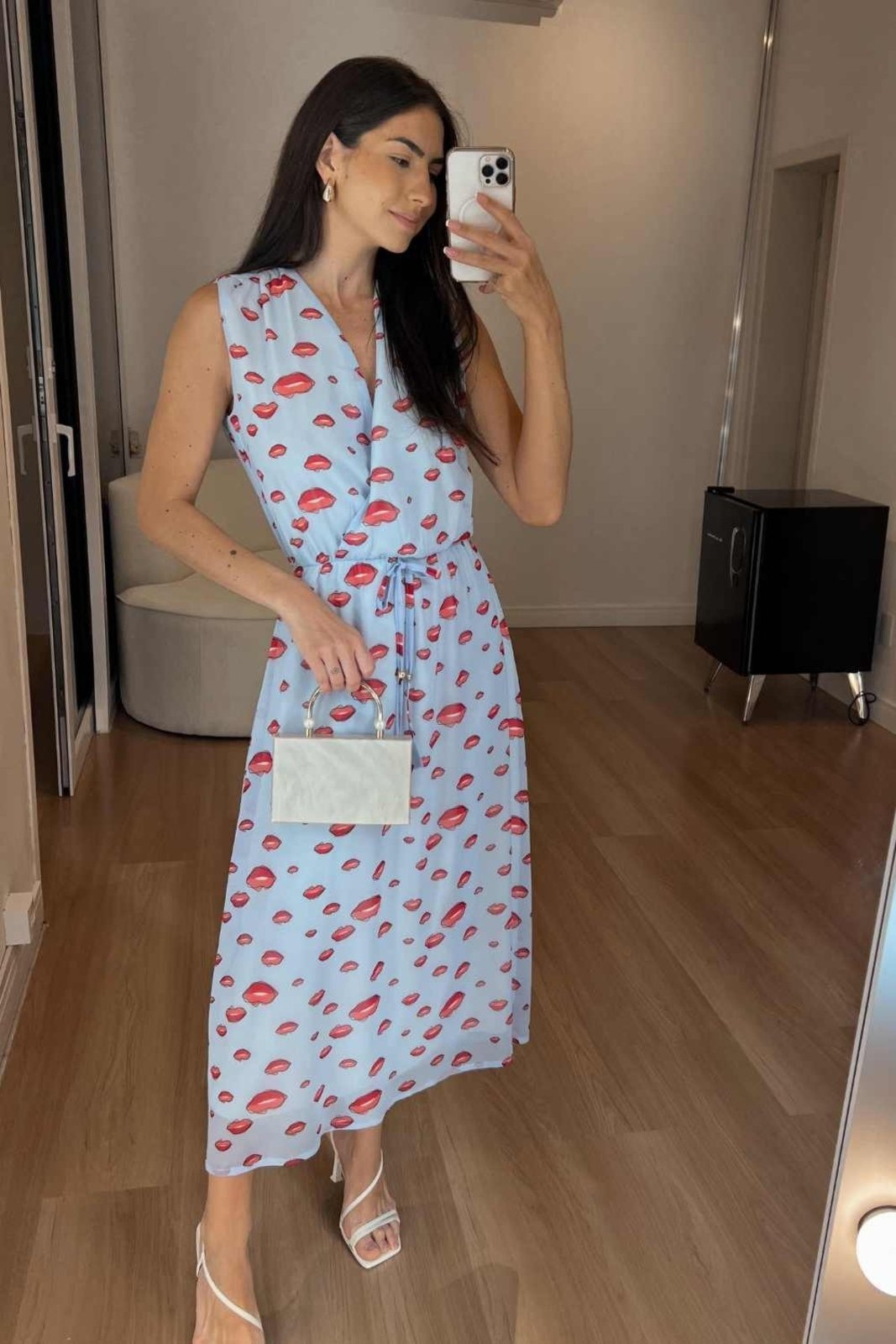 Imagem principal Vestido Vanibele Floral Vanibele azul/estampado