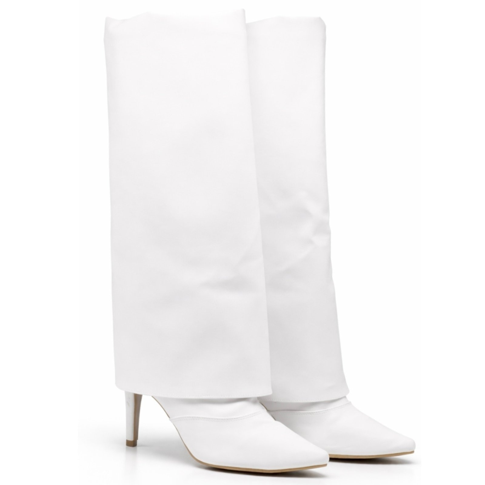 Imagem principal Bota Feminina Capa Cano Longo Salto Fino Fashion Sete Sales 1796 Branca Sete Sales branco