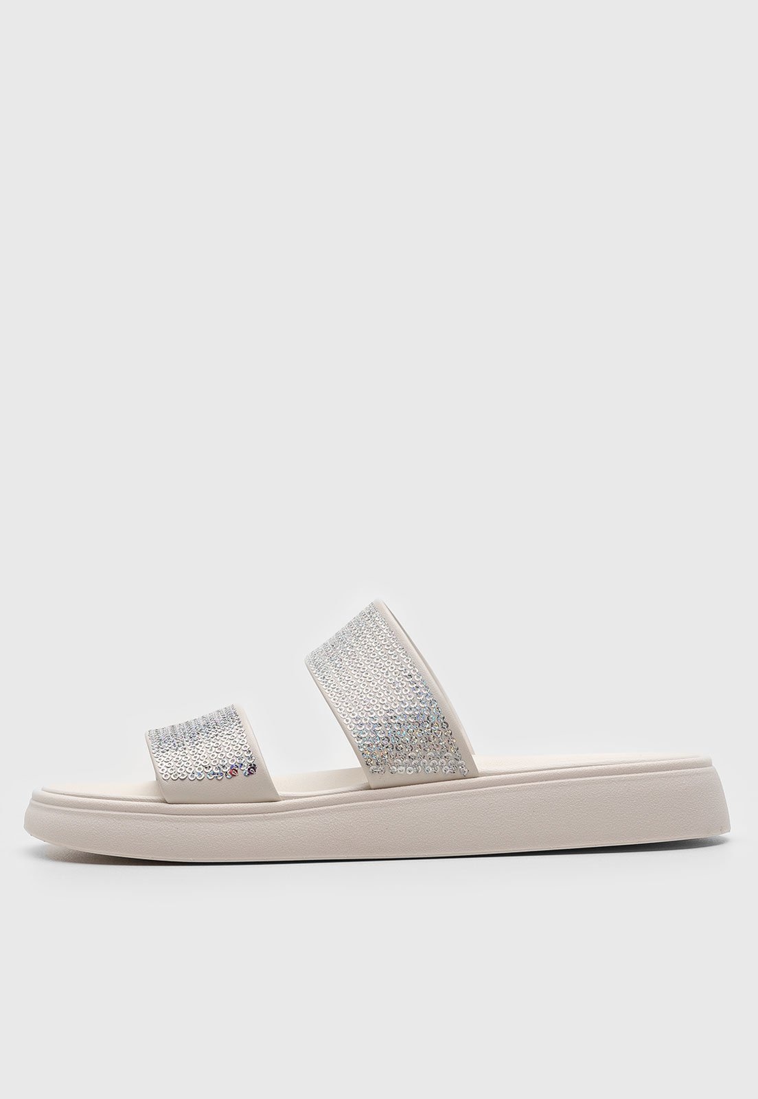 Imagem principal Sandália Flat Moleca Lantejoula Off-White MOLECA off-white white