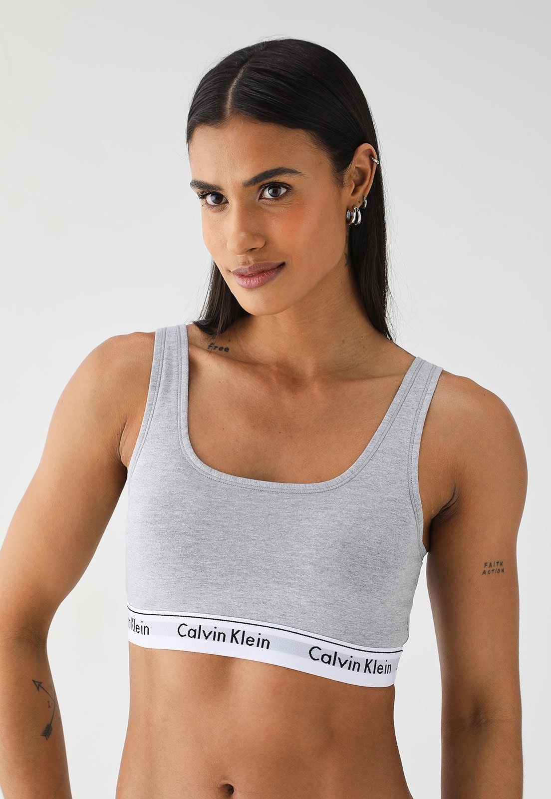 Imagem principal Top Calvin Klein Underwear Ajustada Regata Modern Cotton Calvin Klein Underwear cinza