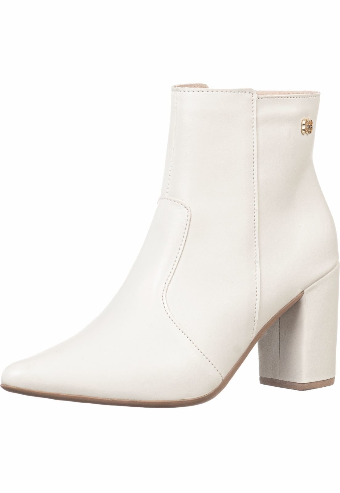 Imagem principal Bota Bico Fino Gigil Salto Alto Zíper Napa Off White Gigil branco/off-white white