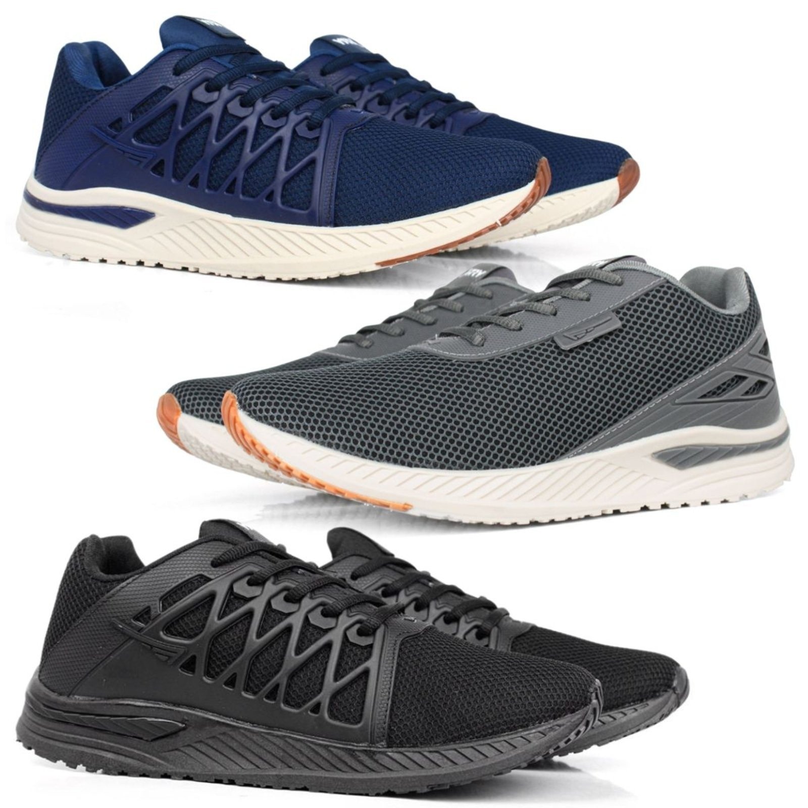 Imagem principal Kit 3 Tênis Masculino Esportivo Running Conforto Macio Sapatofran multicolorido