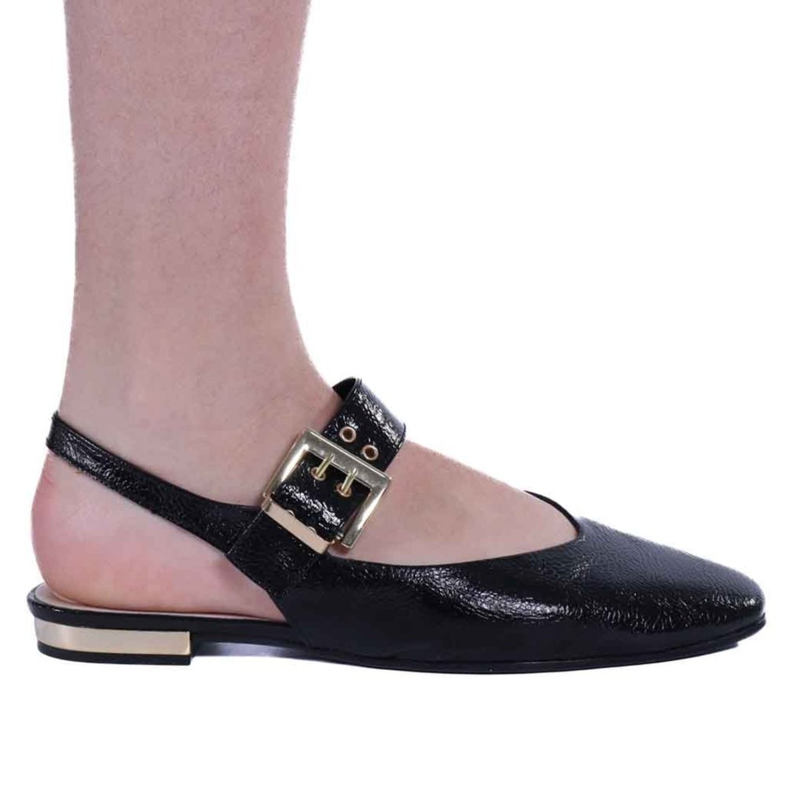 Imagem principal Sapatilha Feminina Zariff Slingback com Fivela T1128-333 Zariff Zariff preto