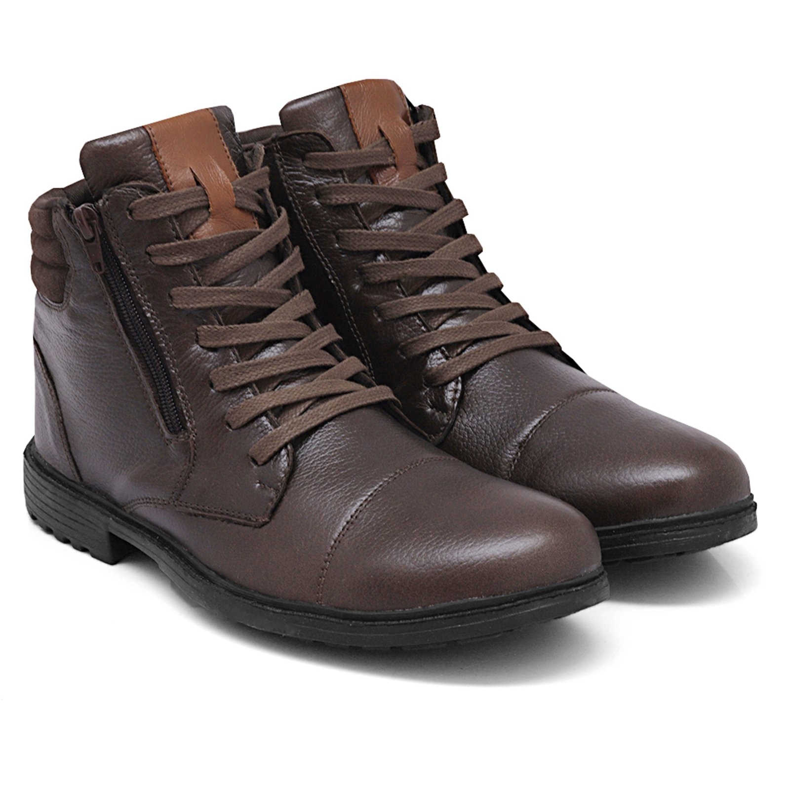 Imagem principal Bota Coturno Casual Nine4 em Couro Macio Soft Premium Nine4 café/marrom