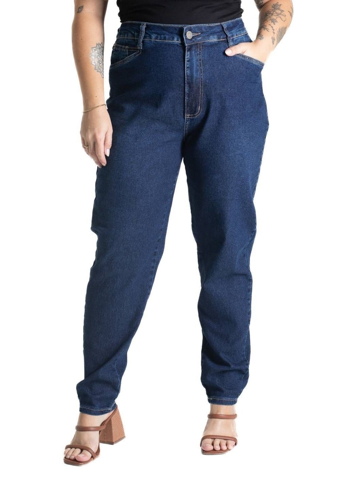Imagem principal Calça Jeans Sawary Plus Size Mom - 281216 Sawary azul