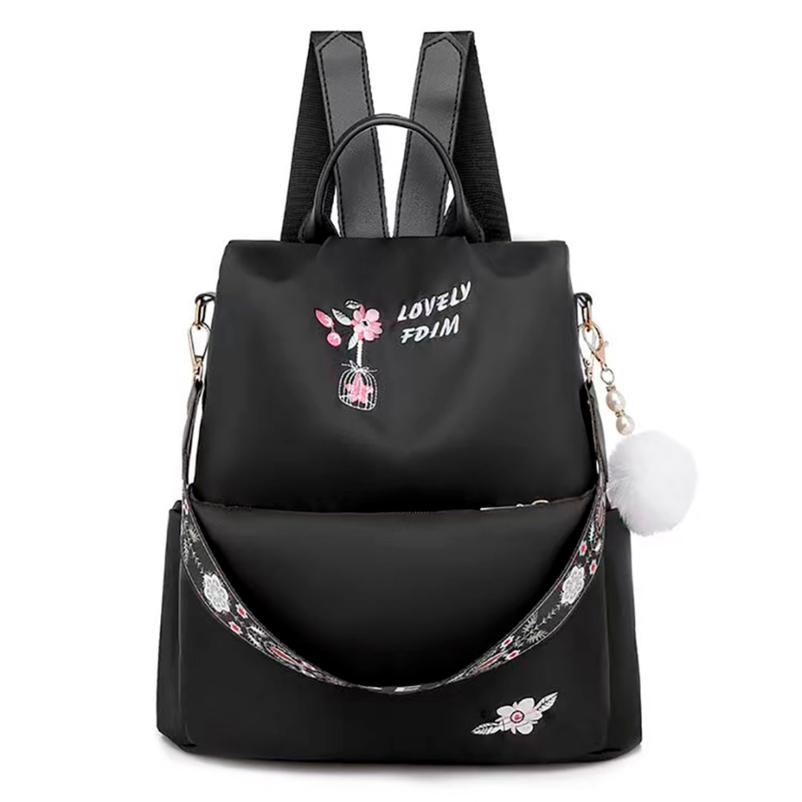 Imagem principal Bolsa Feminina Resistente Mochila Espaçosa Reforçada 01 GUELPH preto