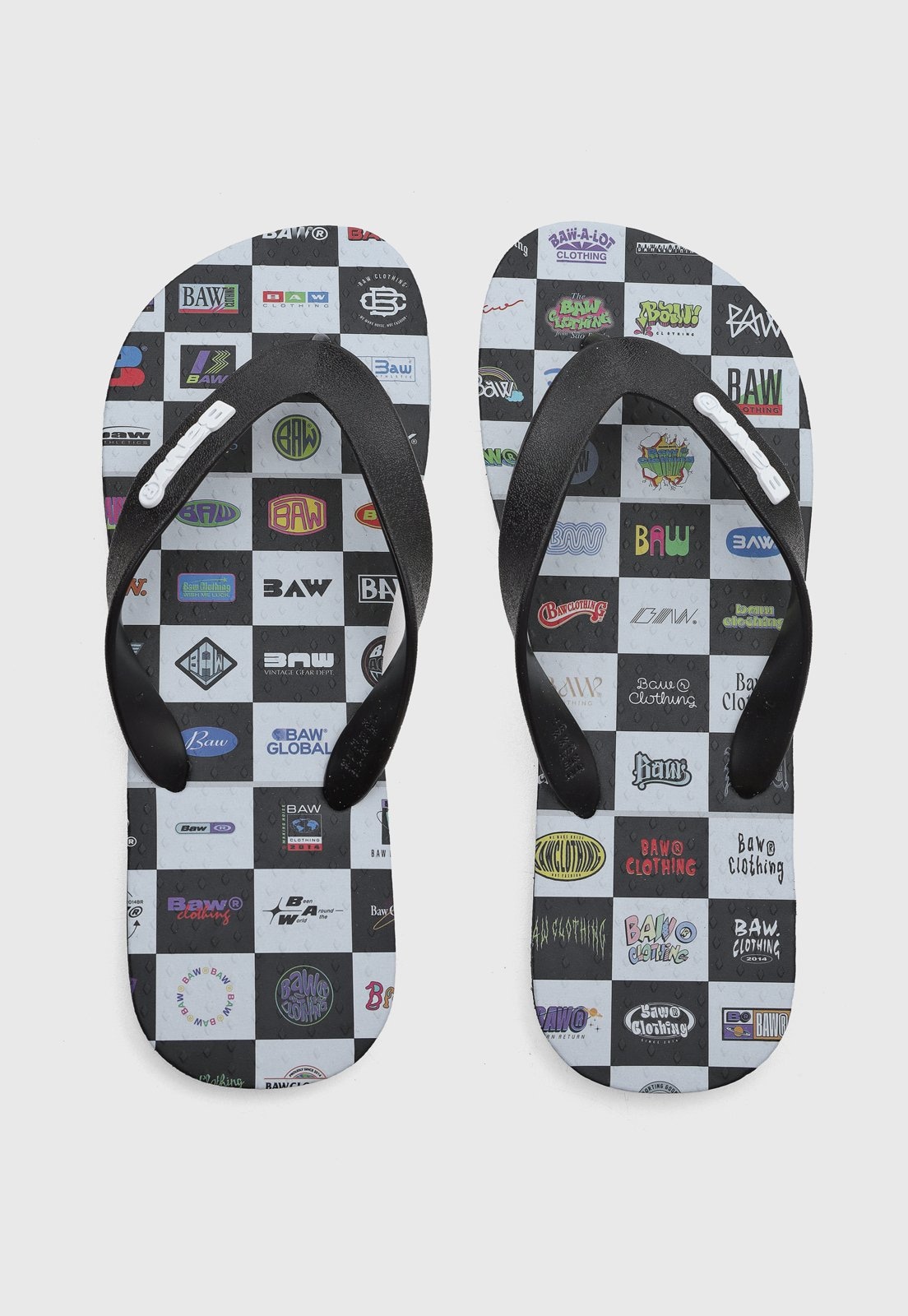 Imagem principal Chinelo Masculino BAW Logo Xadrez BAW preto