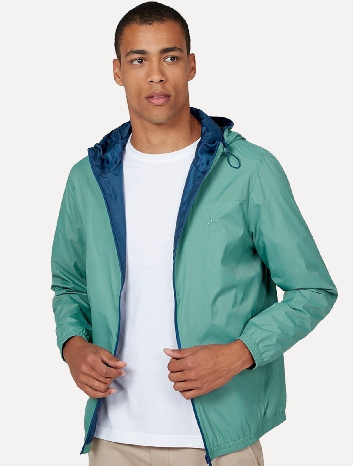 Imagem principal Jaqueta Dudalina Masculina Nylon Hoodie Corta Vento Color Médio Dudalina verde
