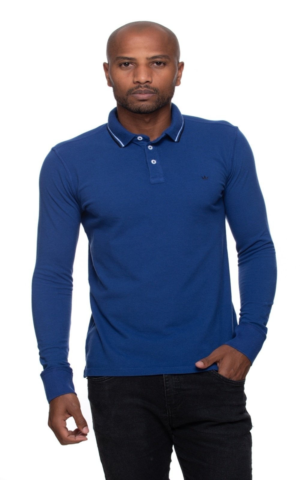 Imagem principal Camisa Polo Rugby Friso Aburguesia Slim Fit Alfaiataria Burguesia azul marinho