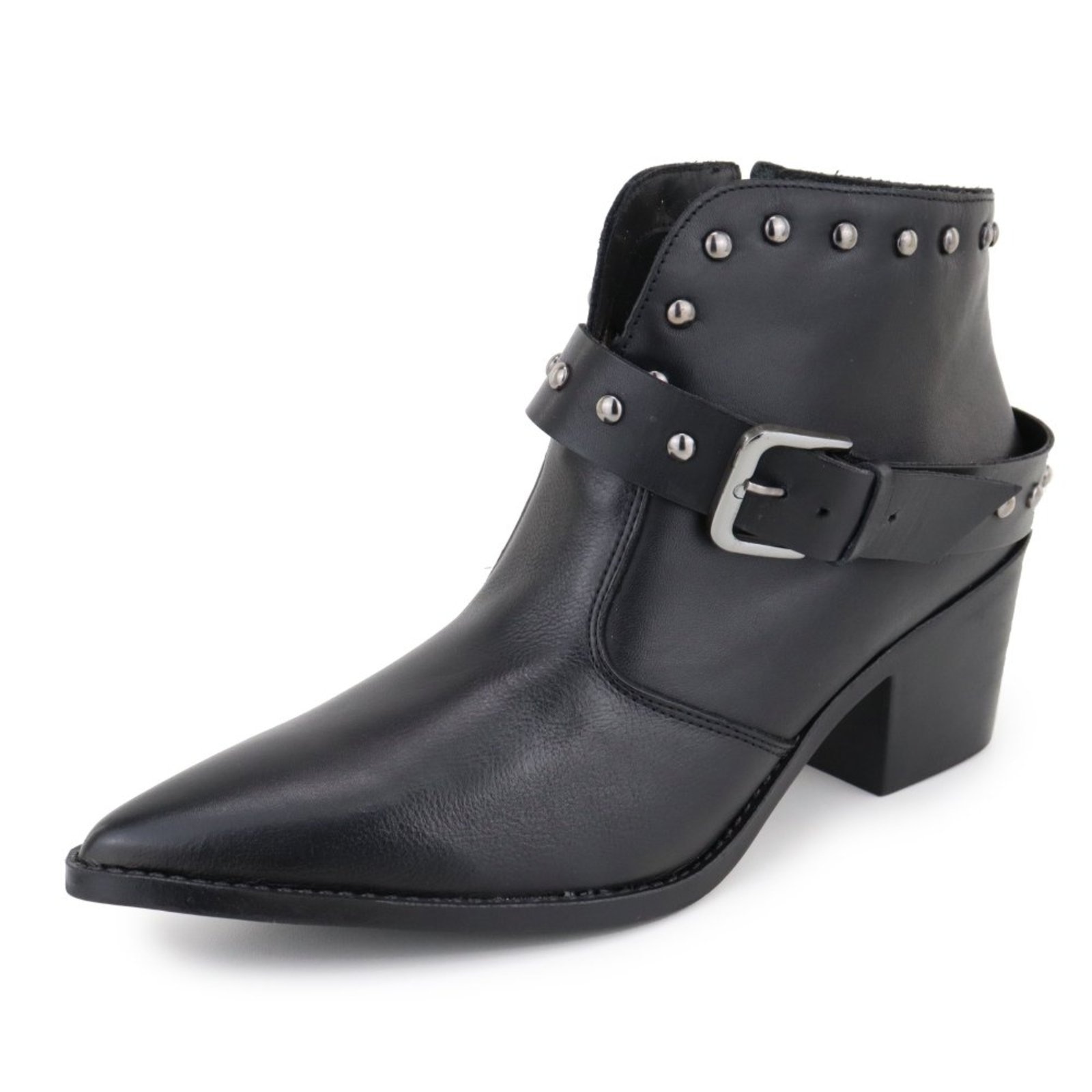 Imagem principal Bota Texana Em Couro Western Country Bico Fino Cravo Fivela Feminina Maria Paula MARIA PAULA preto