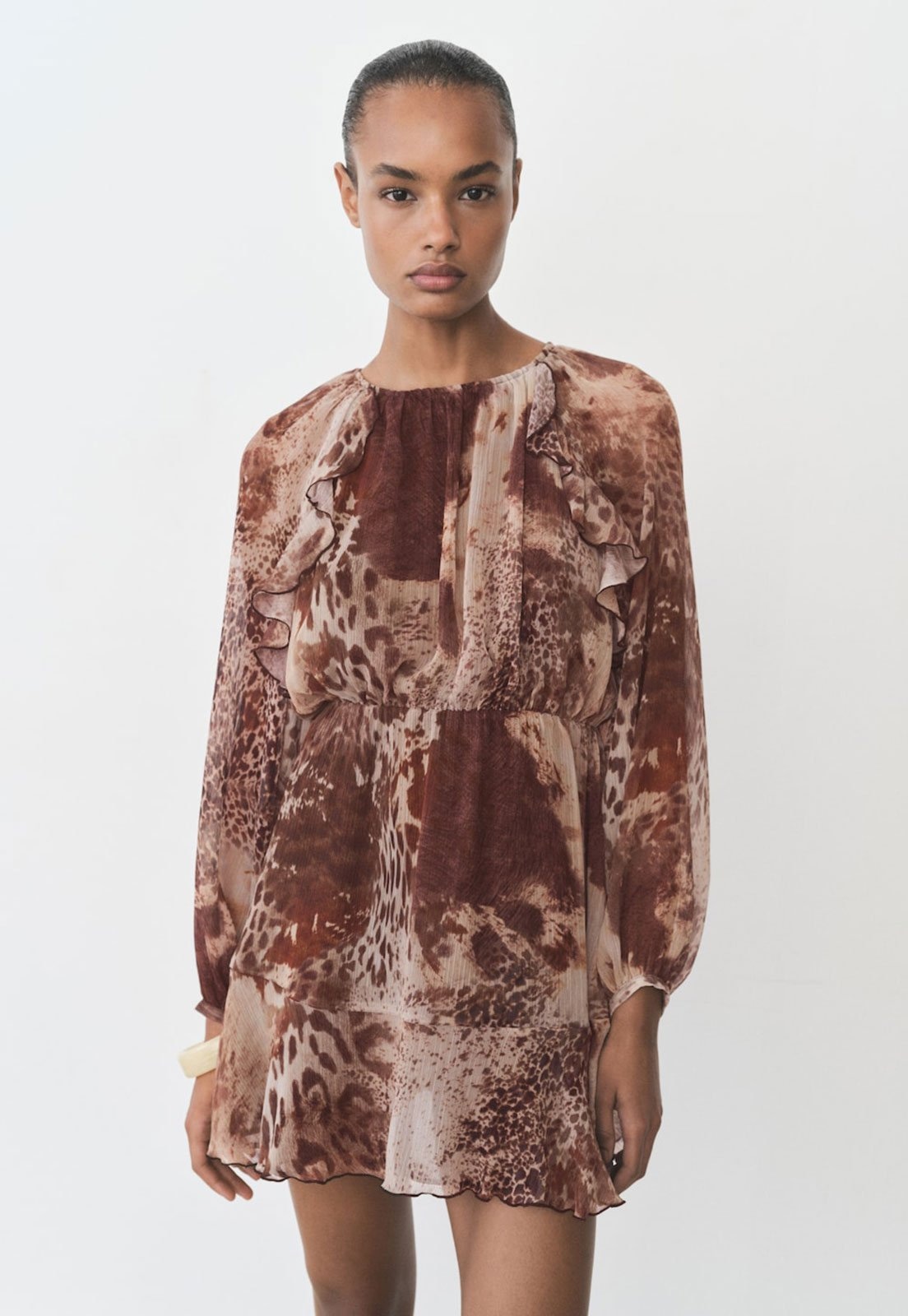 Imagem principal Vestido Mango Curto Butcher Mango bege