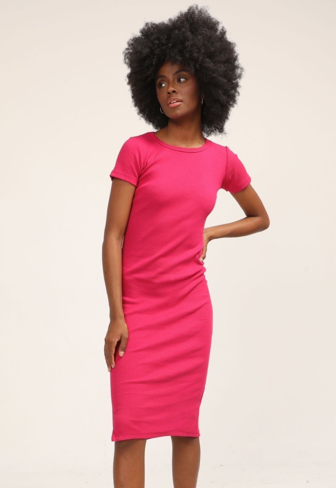 Imagem principal Vestido Midi D Bell Outlet Fashion Longo Fenda D BELL OUTLET FASHION rosa
