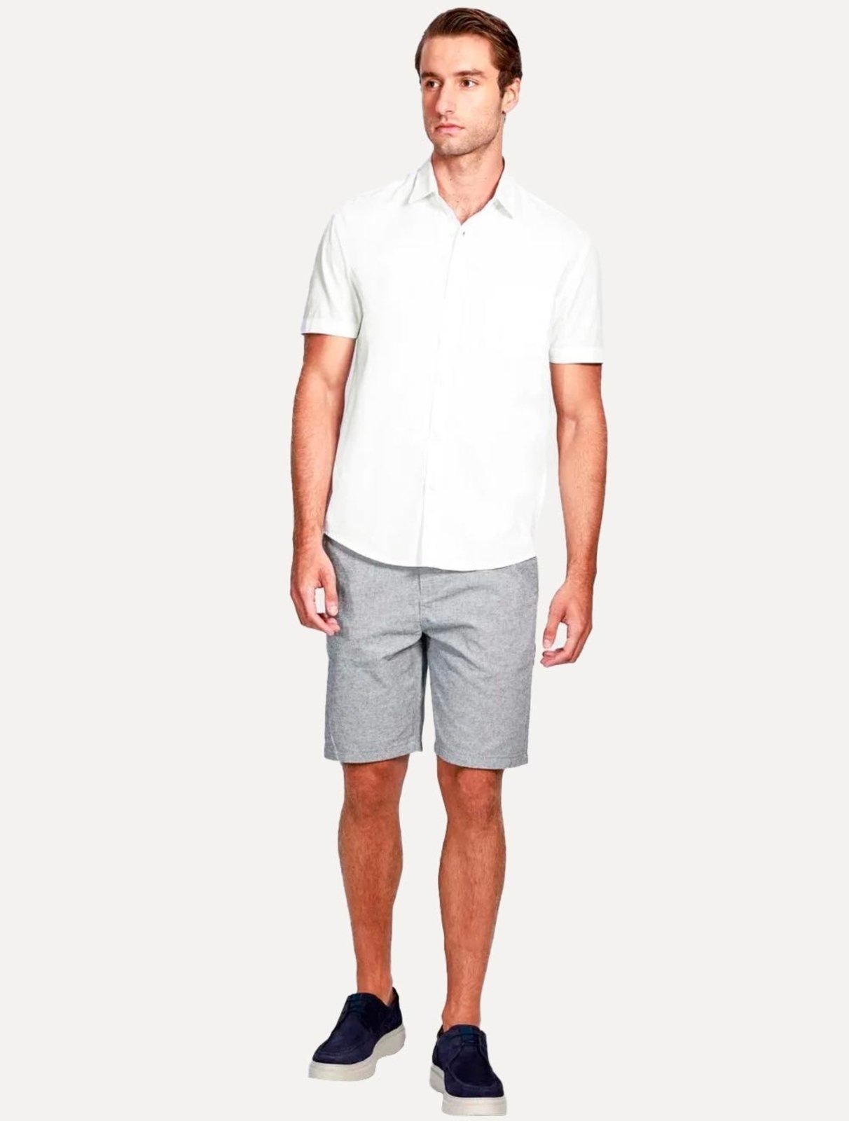 Imagem principal Camisa Aramis Masculina Manga Curta Tricoline Stretch Pocket Mono Branca Aramis branco