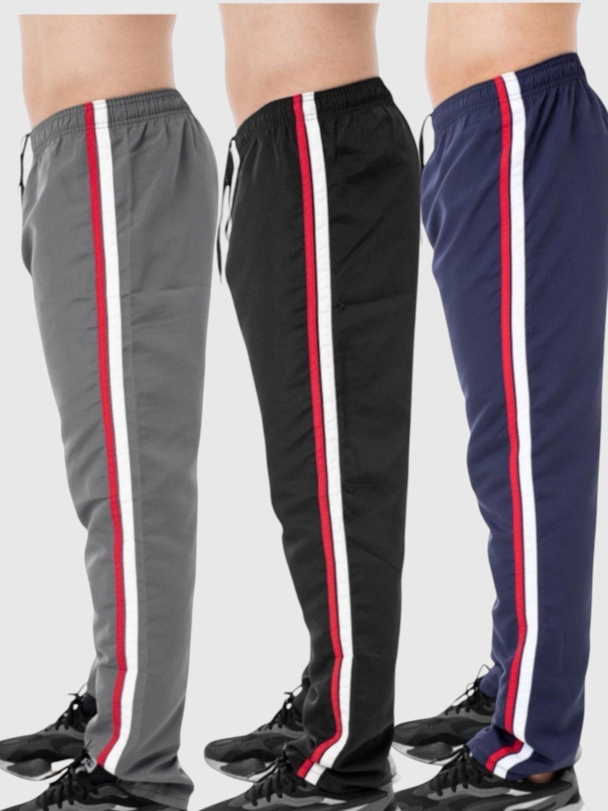 Imagem principal Kit 3 Calça Tactel D Bell Outlet Fashion Masculina Preta/Azul/Cinza D BELL OUTLET FASHION preto azul