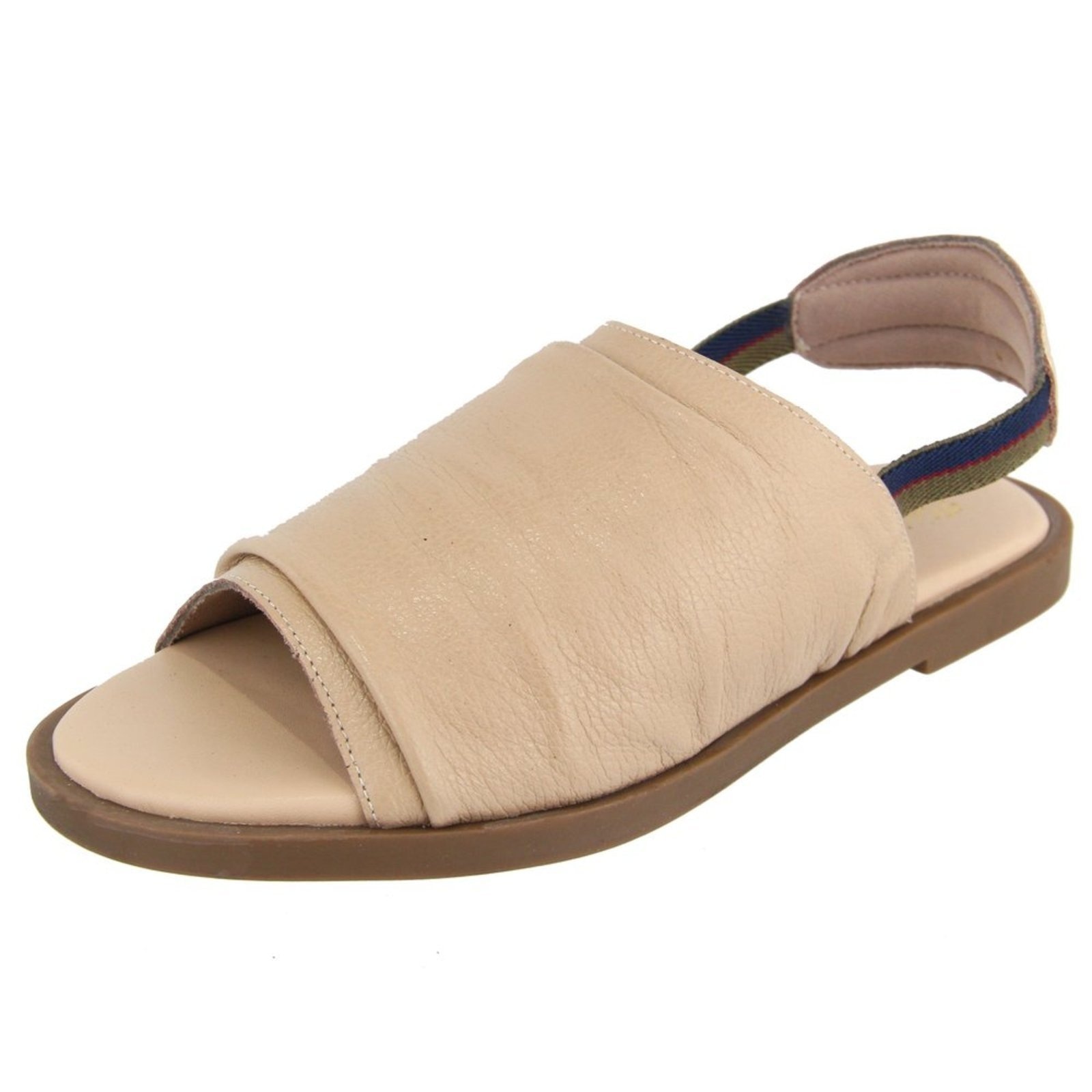 Imagem principal Sandália Rasteira em Couro Palmilha Extra Conforto Calce Fácil Maria Paula Amêndoa MARIA PAULA nude