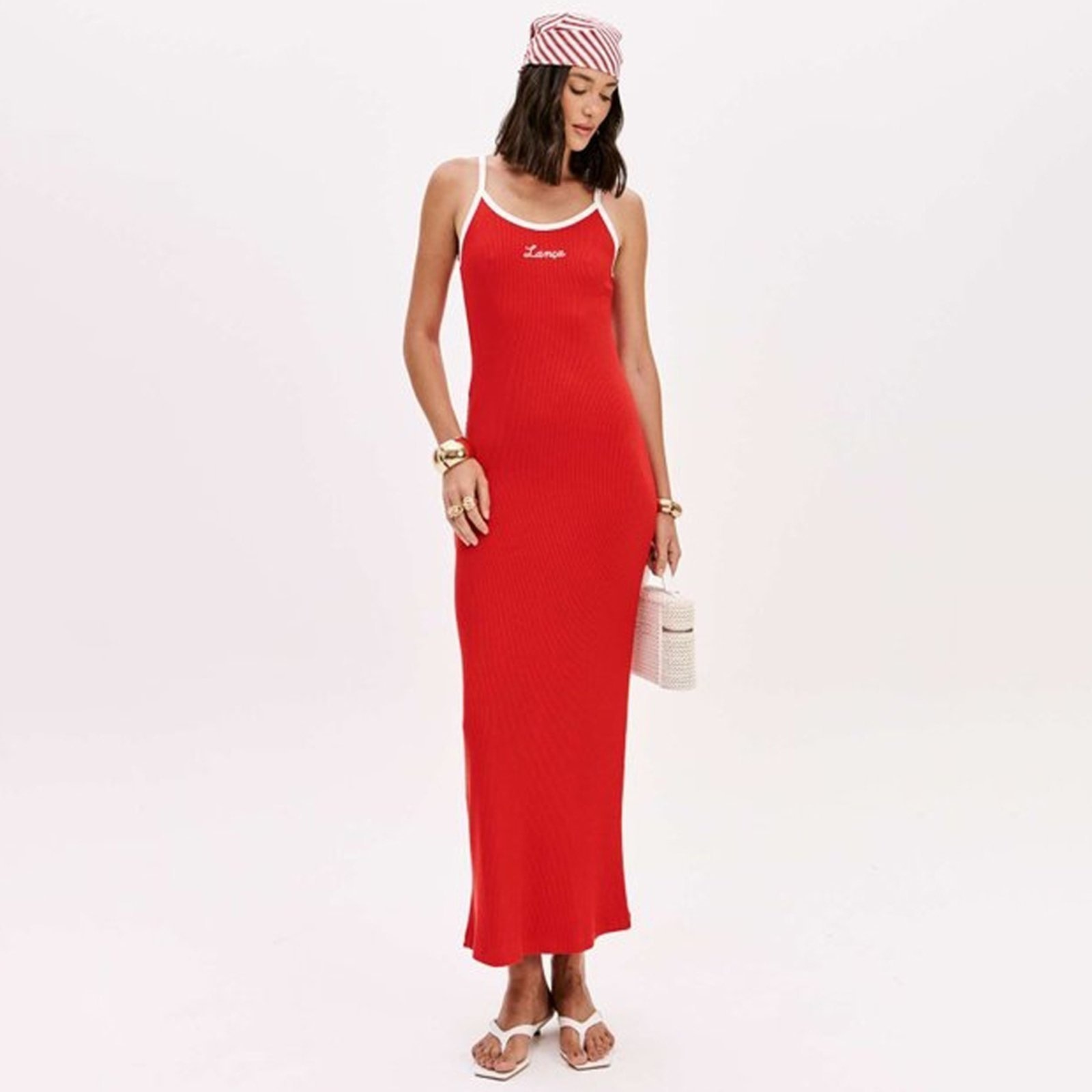 Imagem principal Vestido Super Mid Lança Perfume Friso Pr26 Feminino Lança Perfume vermelho