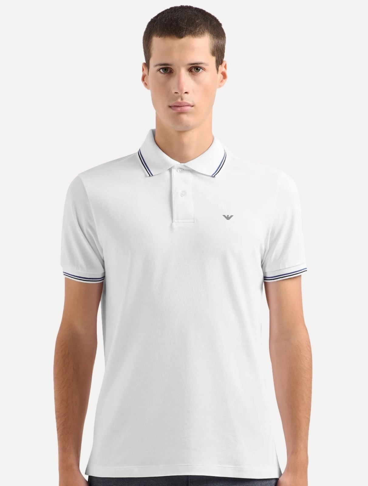 Imagem principal Polo Empório Armani Masculina Essential Friso Branca Emporio Armani branco