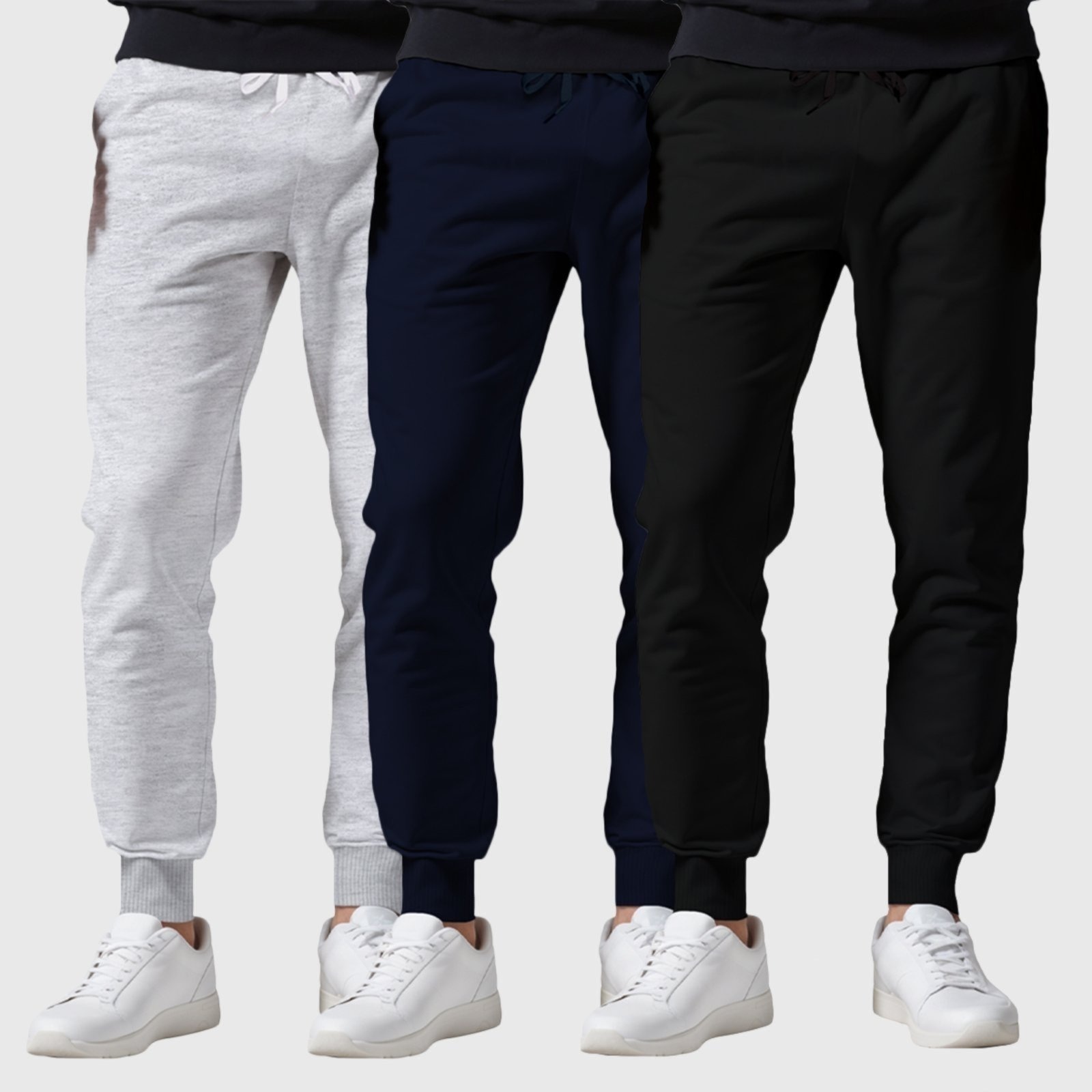 Imagem principal Kit 3 Calças Moletom Flanelado Masculino Lisas Benellys Marinho Cinza Benellys preto