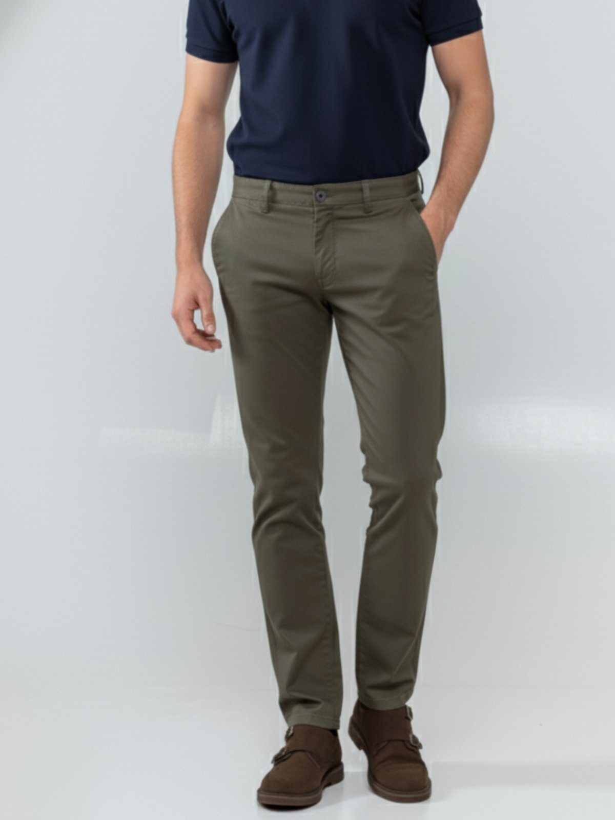 Imagem principal Calça Sarja Masculina Tempo Hábil Militar Confortável para o Dia a Dia 5 Estilo verde/verde militar verde