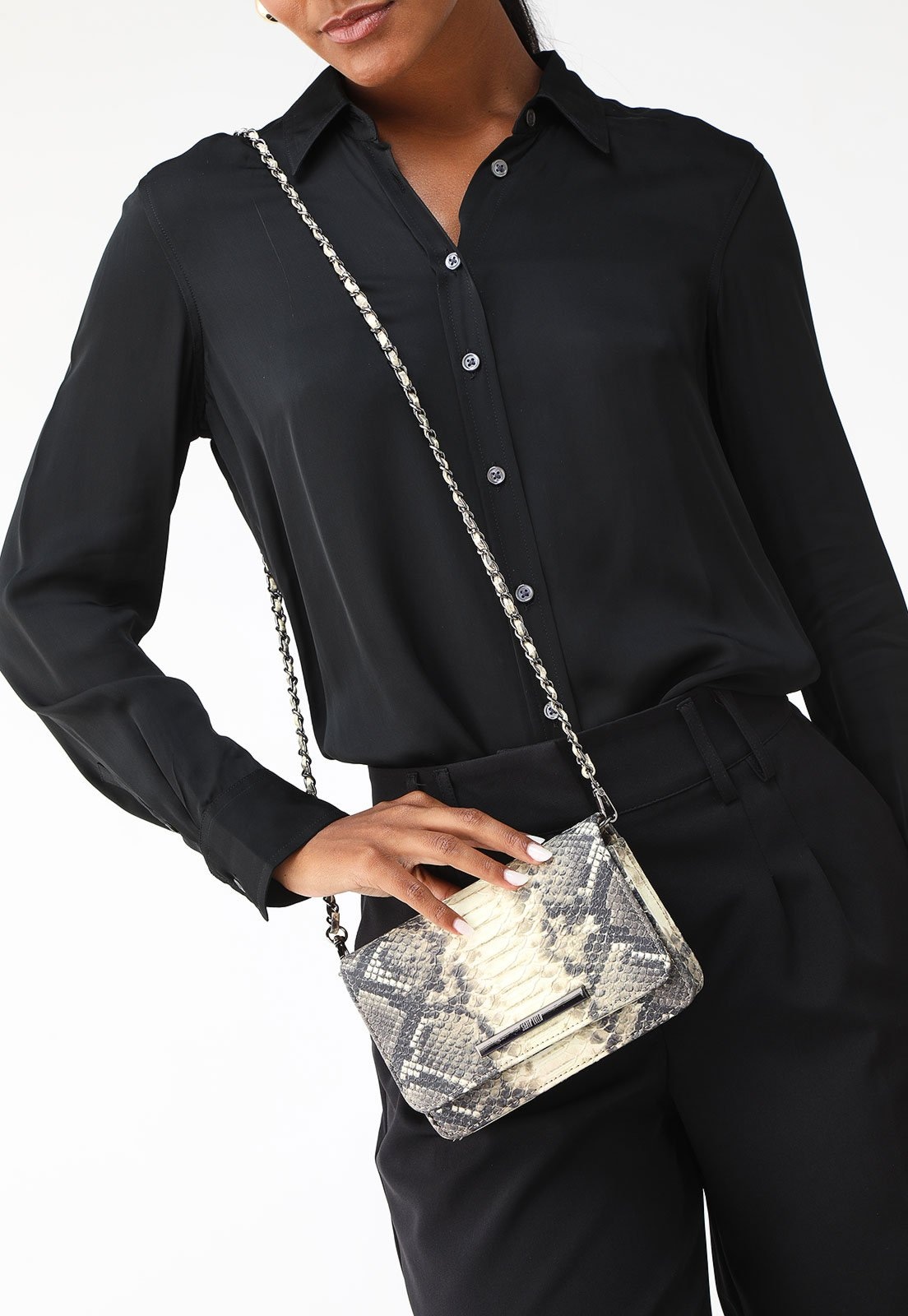 Imagem principal Bolsa Tiracolo Santa Lolla Cobra Santa Lolla bege