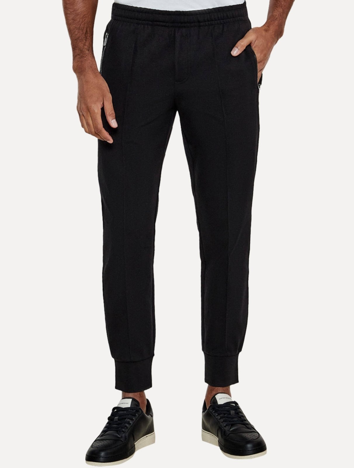 Imagem principal Calça Moletom Empório Armani Masculina Jogger Pocket Zip Preta Emporio Armani preto