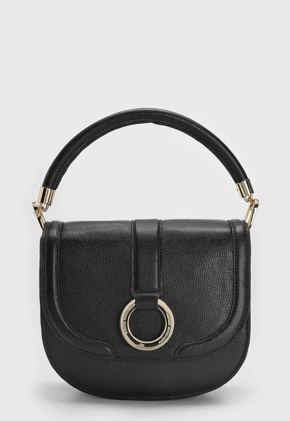 Imagem principal Bolsa Feminina Jorge Bischoff Alça Estruturada Detalhes Metal Jorge Bischoff preto