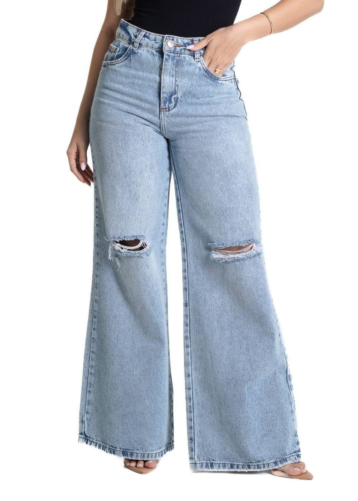 Imagem principal Calça Jeans Sawary Extra Wide Leg - 281544 Sawary azul