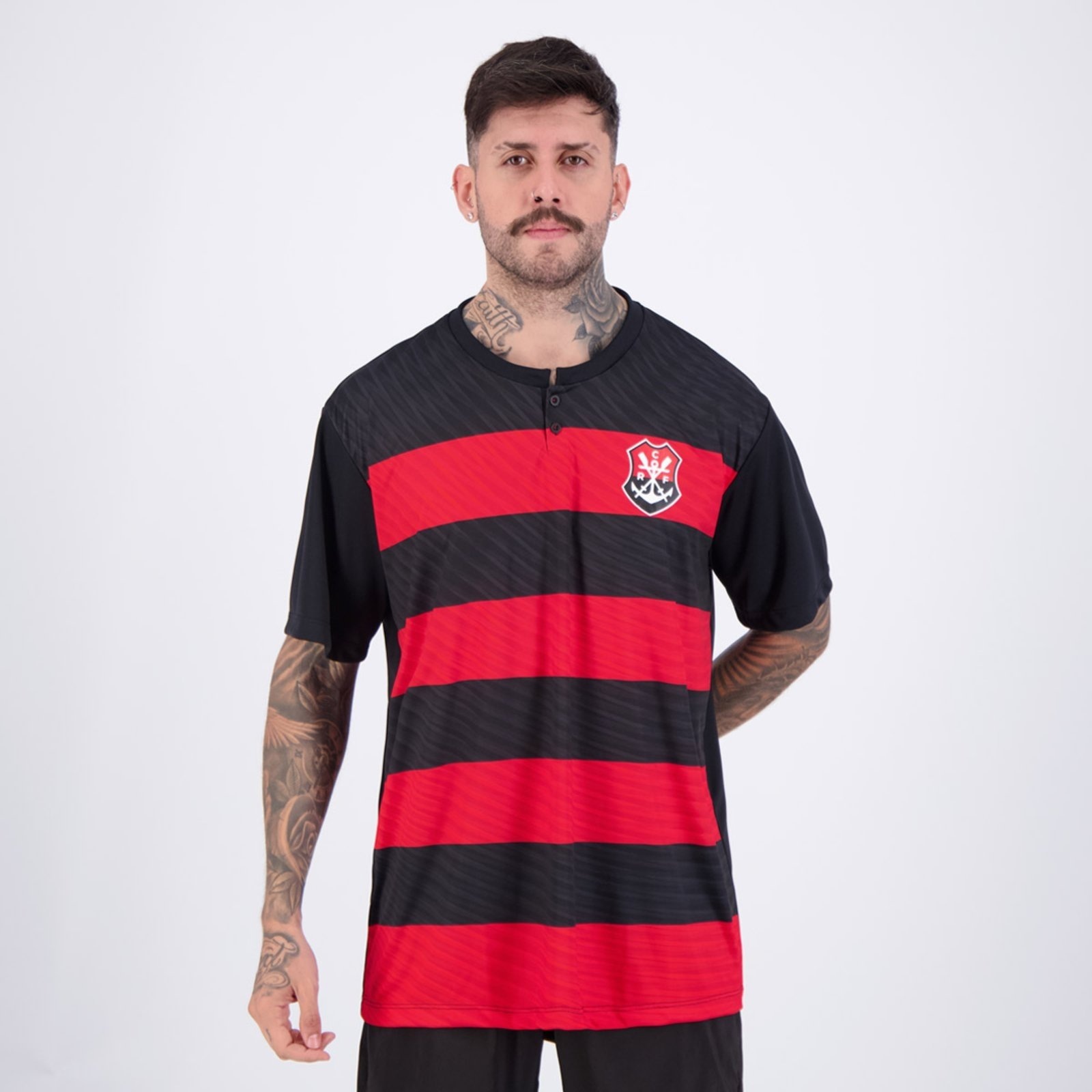Imagem principal Camisa Flamengo Encontro Vermelha e Preta braziline preto