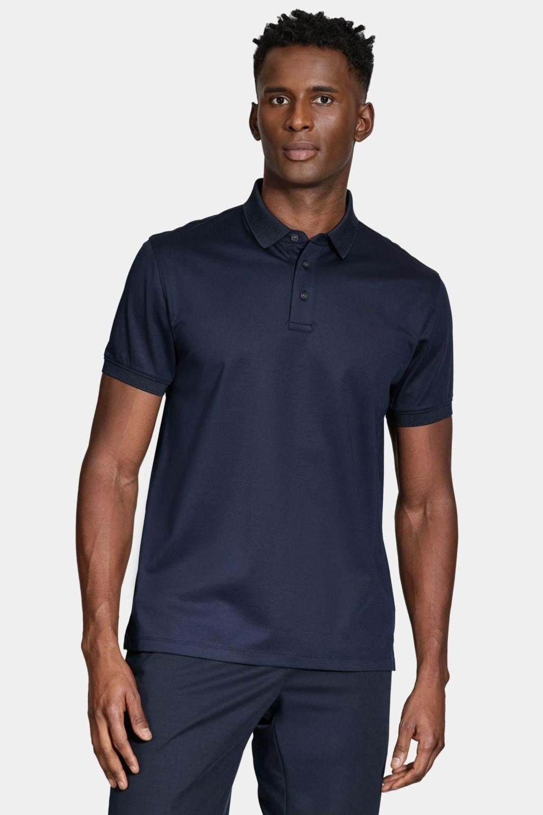 Imagem principal Polo Manga Curta Aramis Mercerized Interlock Navy Aramis azul marinho navy