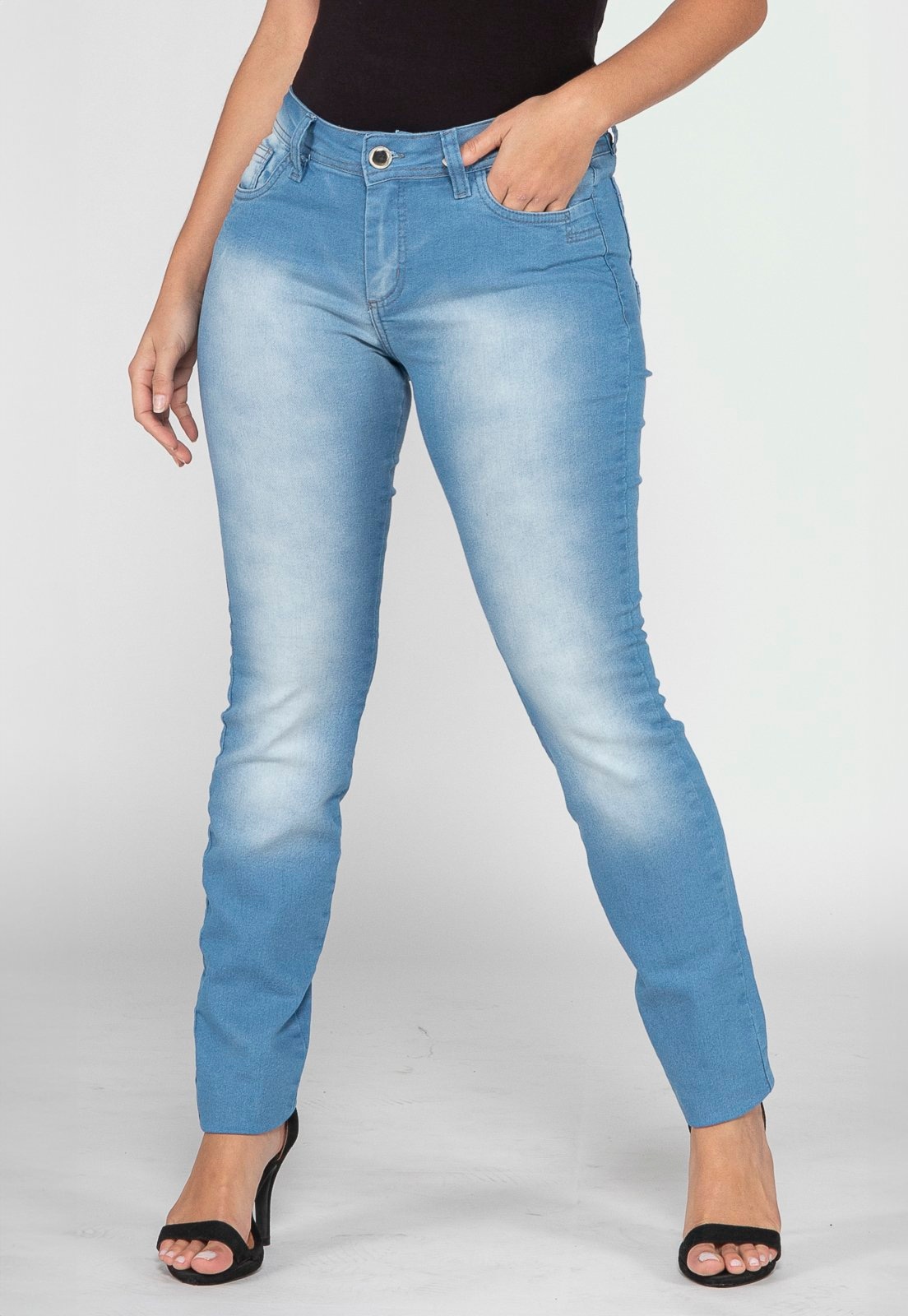 Imagem principal Calça Jeans Feminina Skinny Cintura Alta Macaw azul