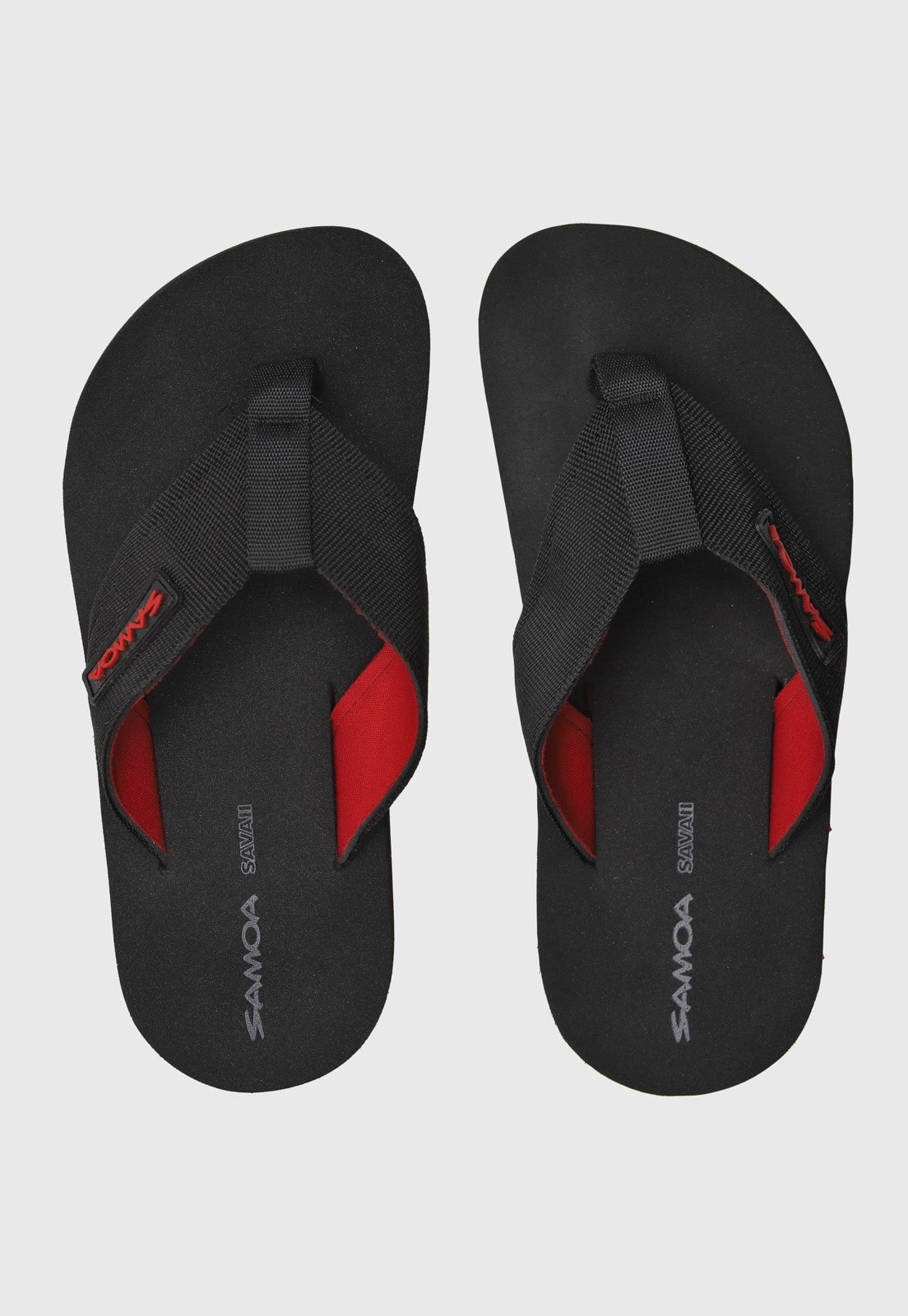 Imagem principal Chinelo Samoa Dedo Tiras Largas e Vermelho Samoa preto