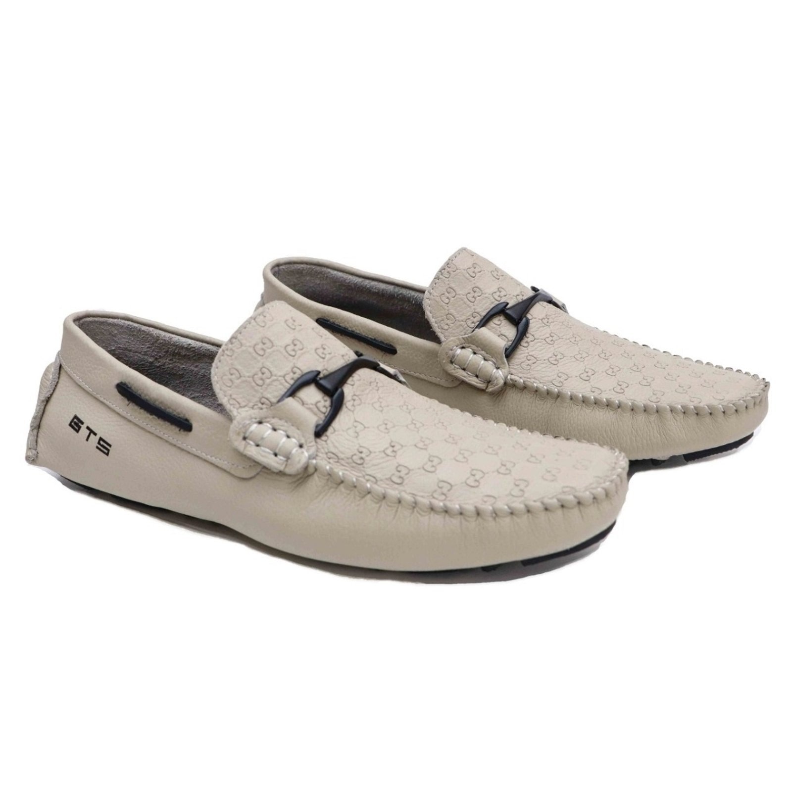 Imagem principal Mocassim Drive Couro Masculino Flexível Macio Solado Emborrachado Calce Fácil Artesanal Gelo FRANCA GRIFFE off-white