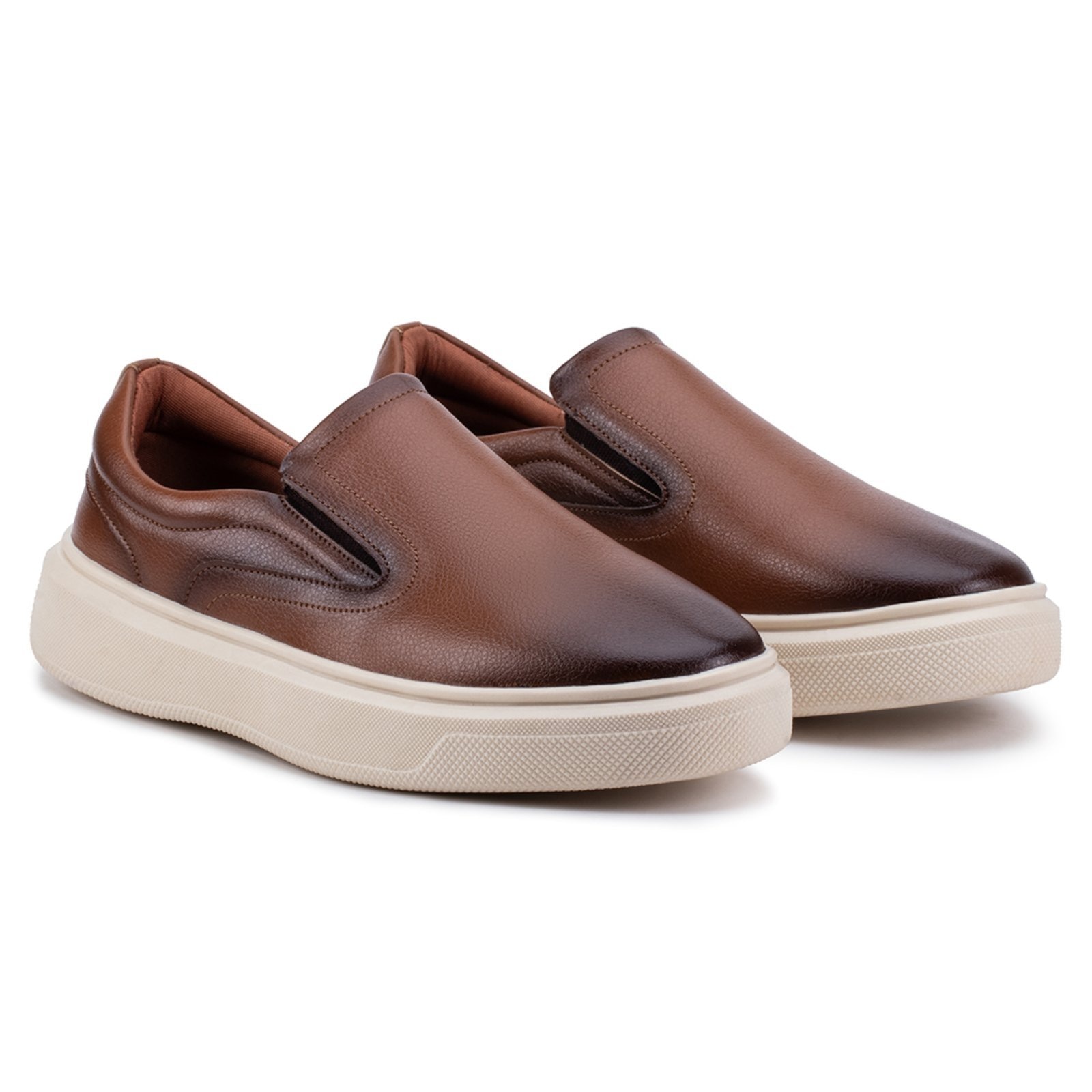 Imagem principal Tênis Slip On Iate Estilo Shoes Masculino Terracota Confortável Calce Fácil Estilo Shoes caramelo