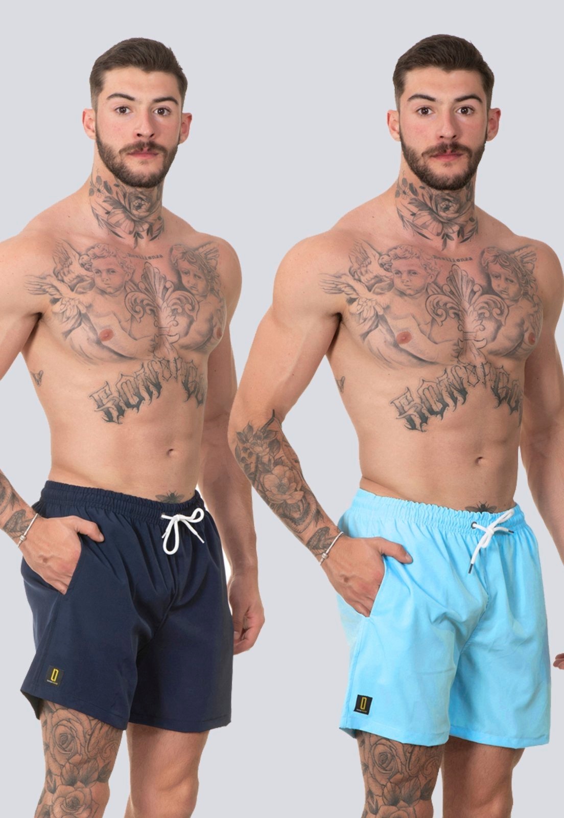 Imagem principal Kit 2 Short Masculino Bermuda Praia Básico Mauricinho Rf240 Colorido Lucas Lunny multicolorido